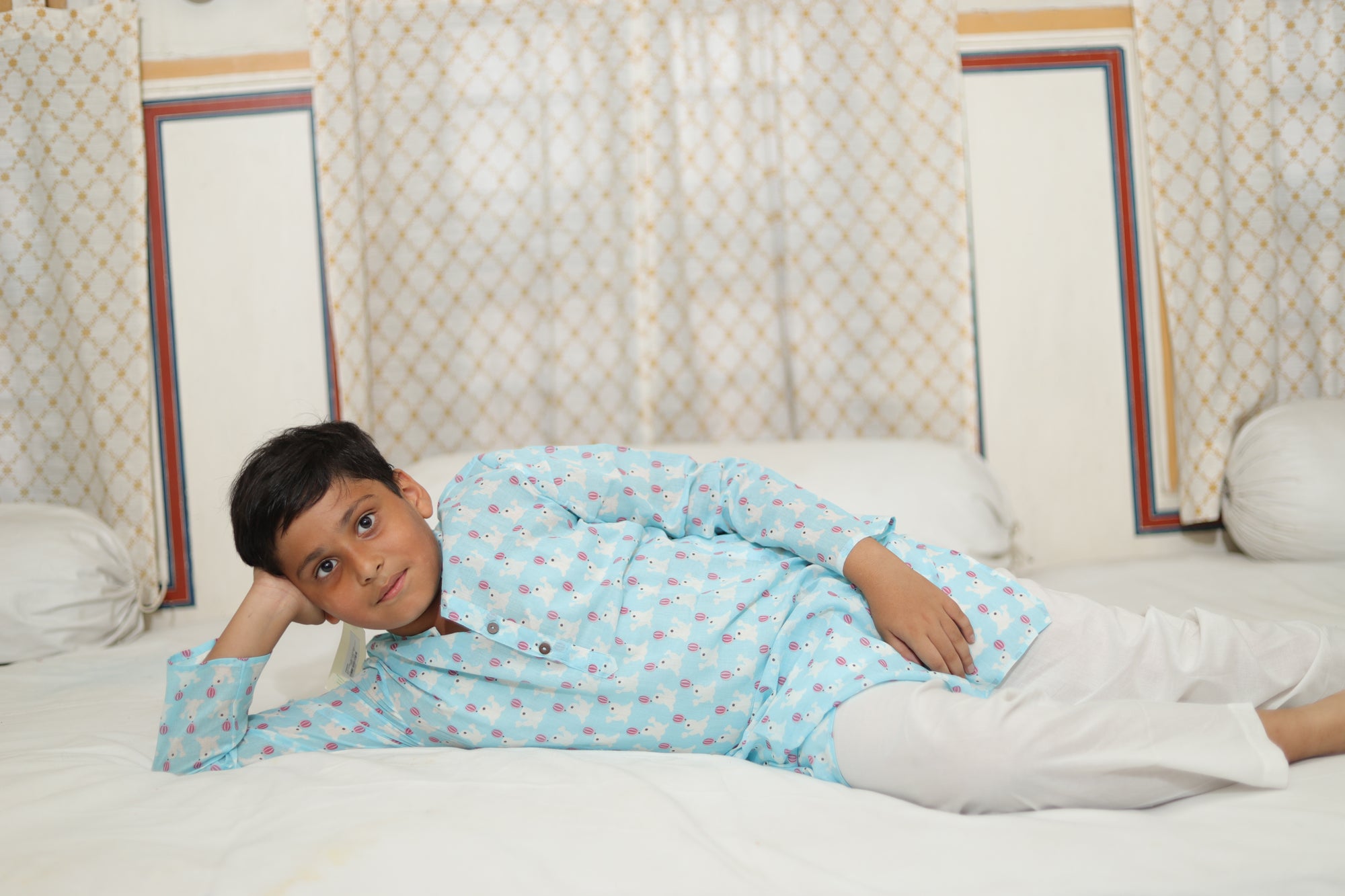 Boys Kurta Blue Dolphin