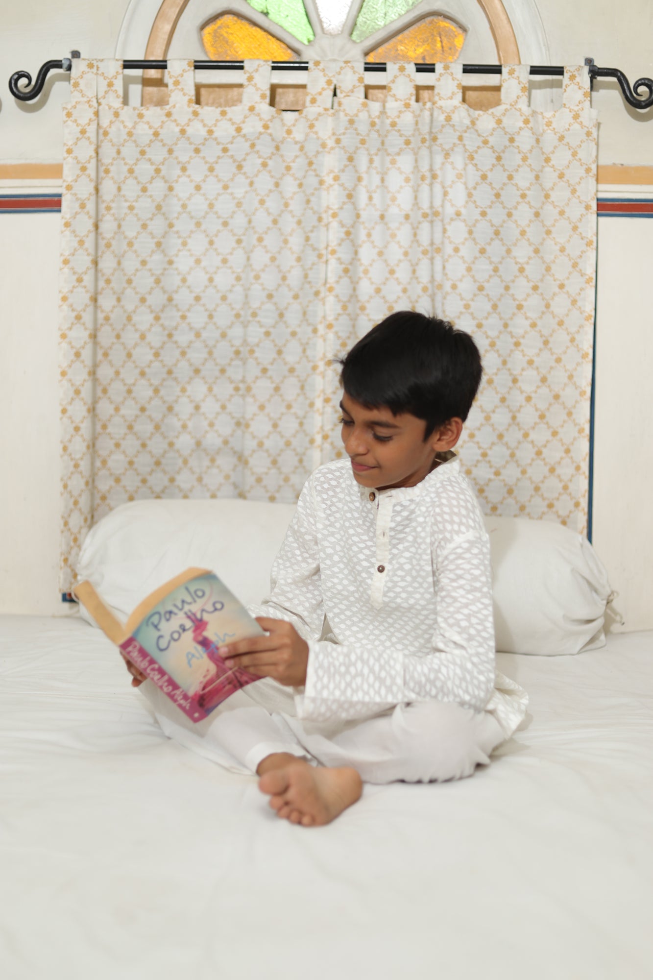 Kurta Boy White On White