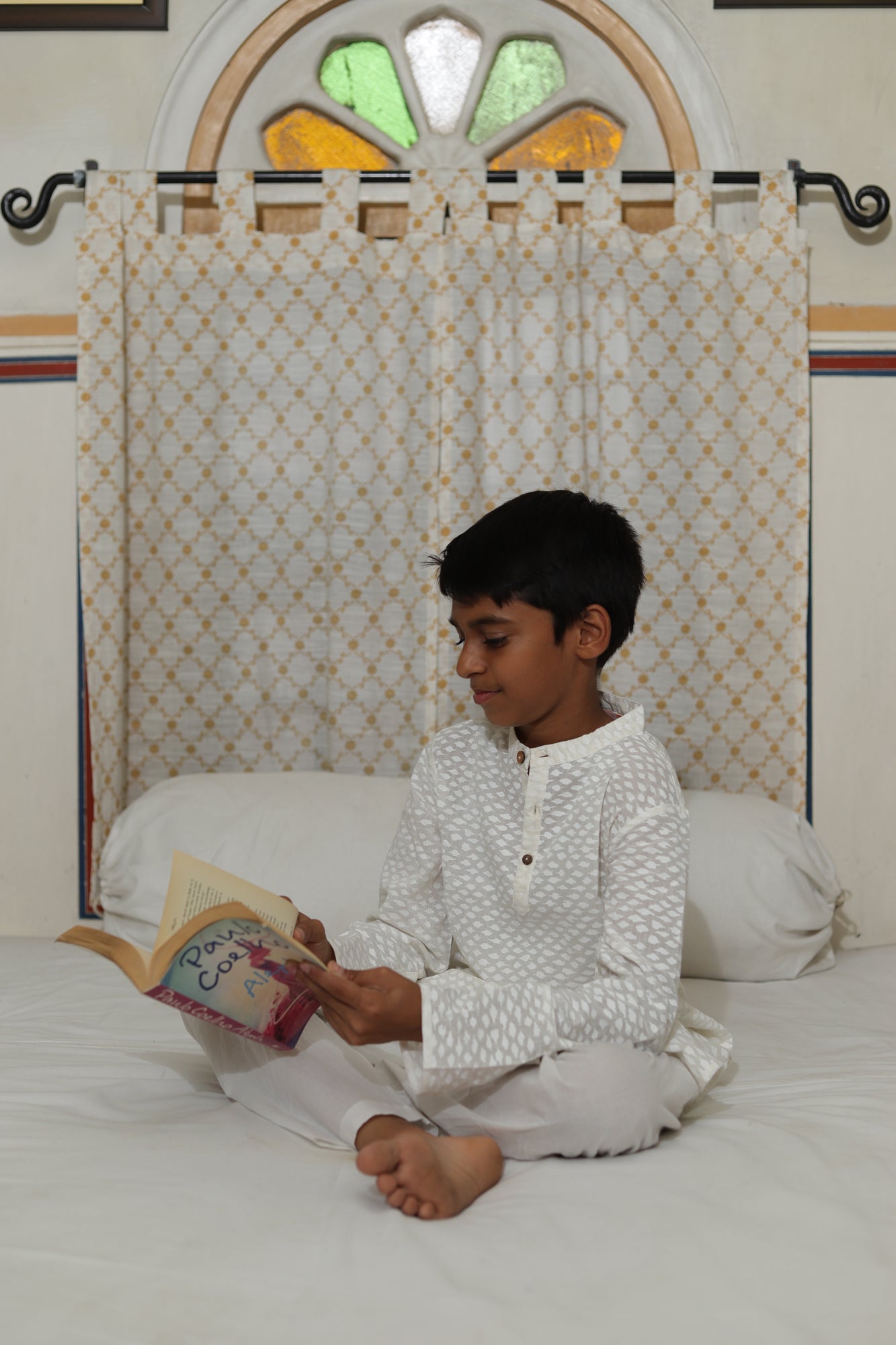 Kurta Boy White On White