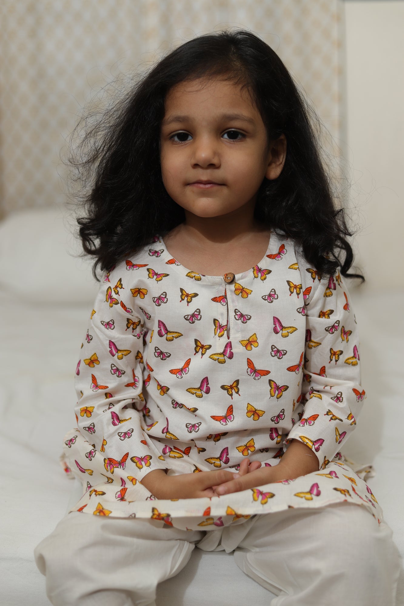 Girls Butterfly Kurta With Salwar