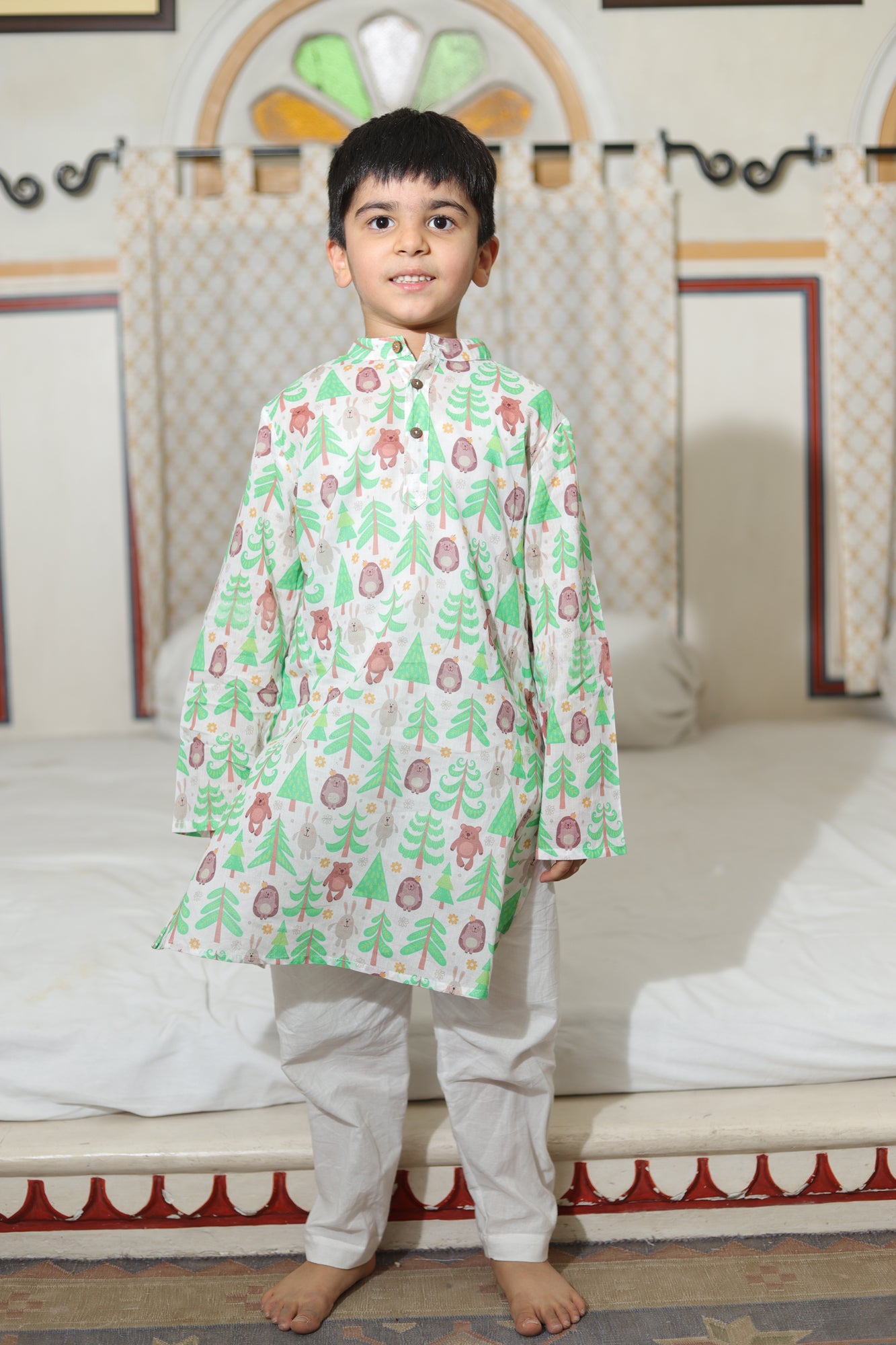 Kurta Boy Teddy Green