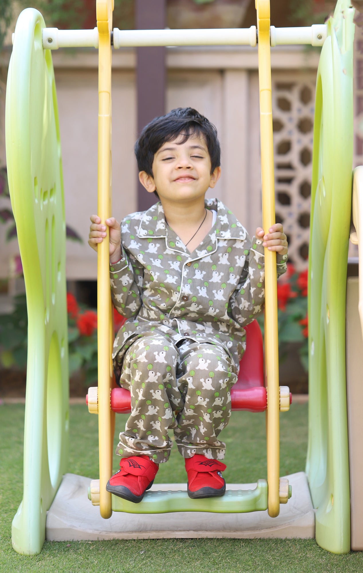 Night Suit Boys Dolphin Green