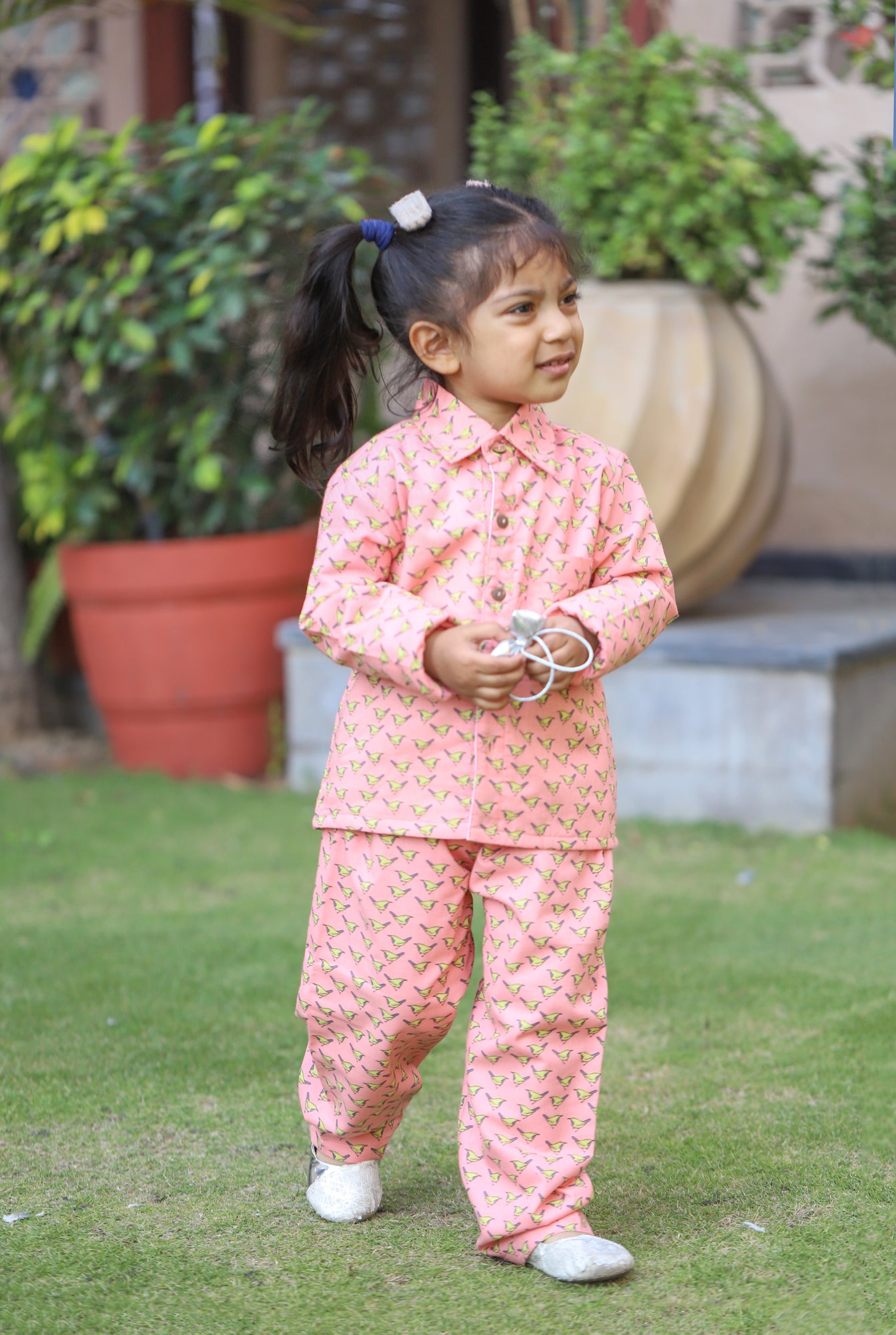 Kids Yellow Bird Winter Night Suit
