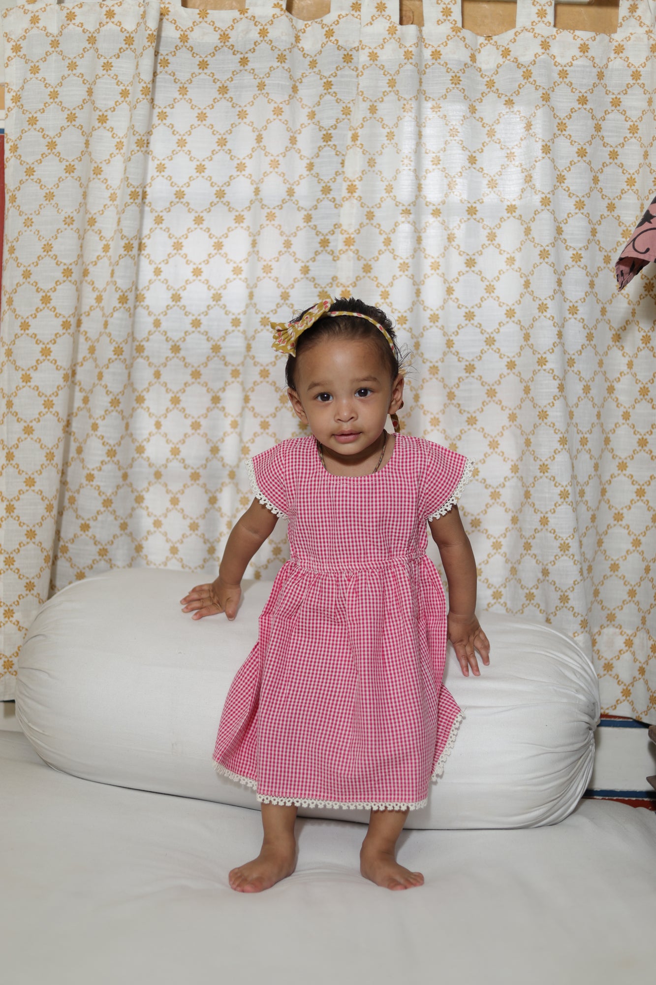 Red Checks Girl Frock