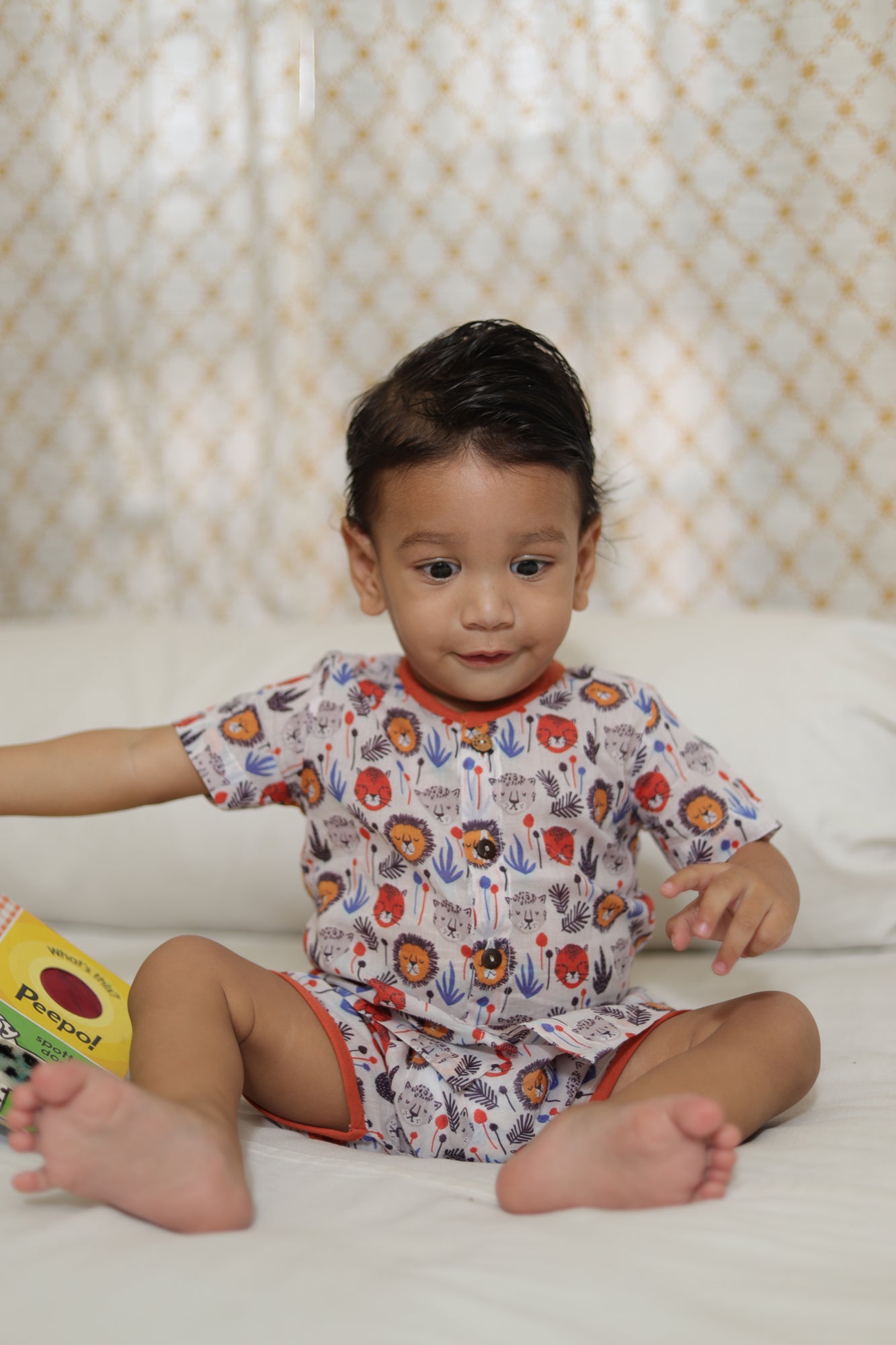 Infant Lion Safari Top With Shorts