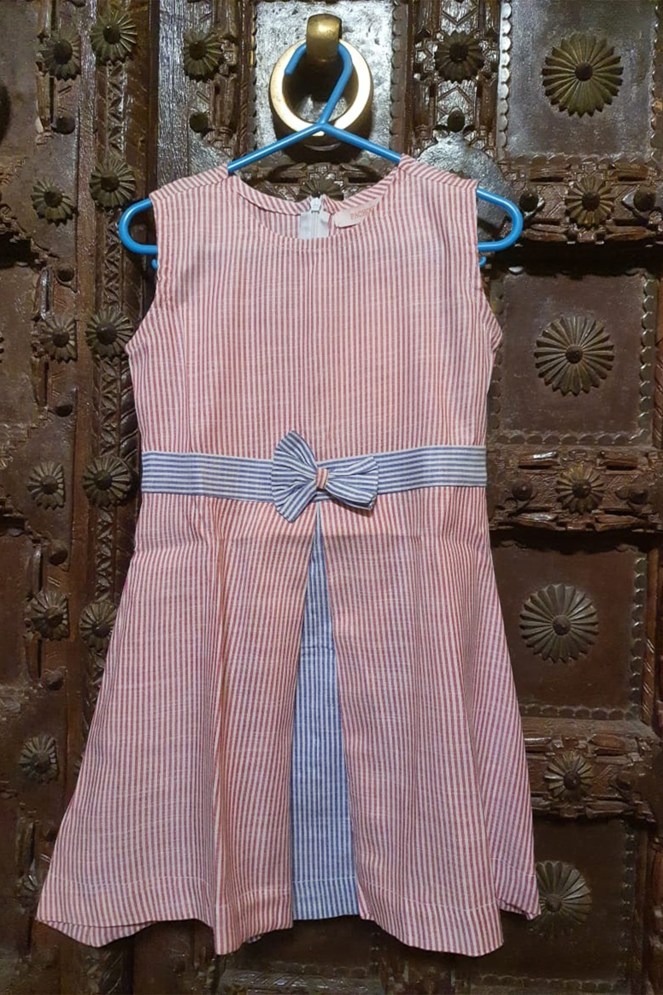 Girl Frock Red Stripes