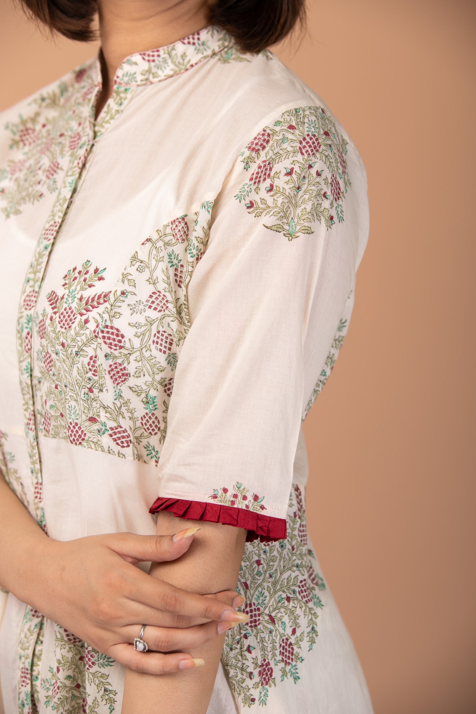 Women Mughal Front Cape Dress