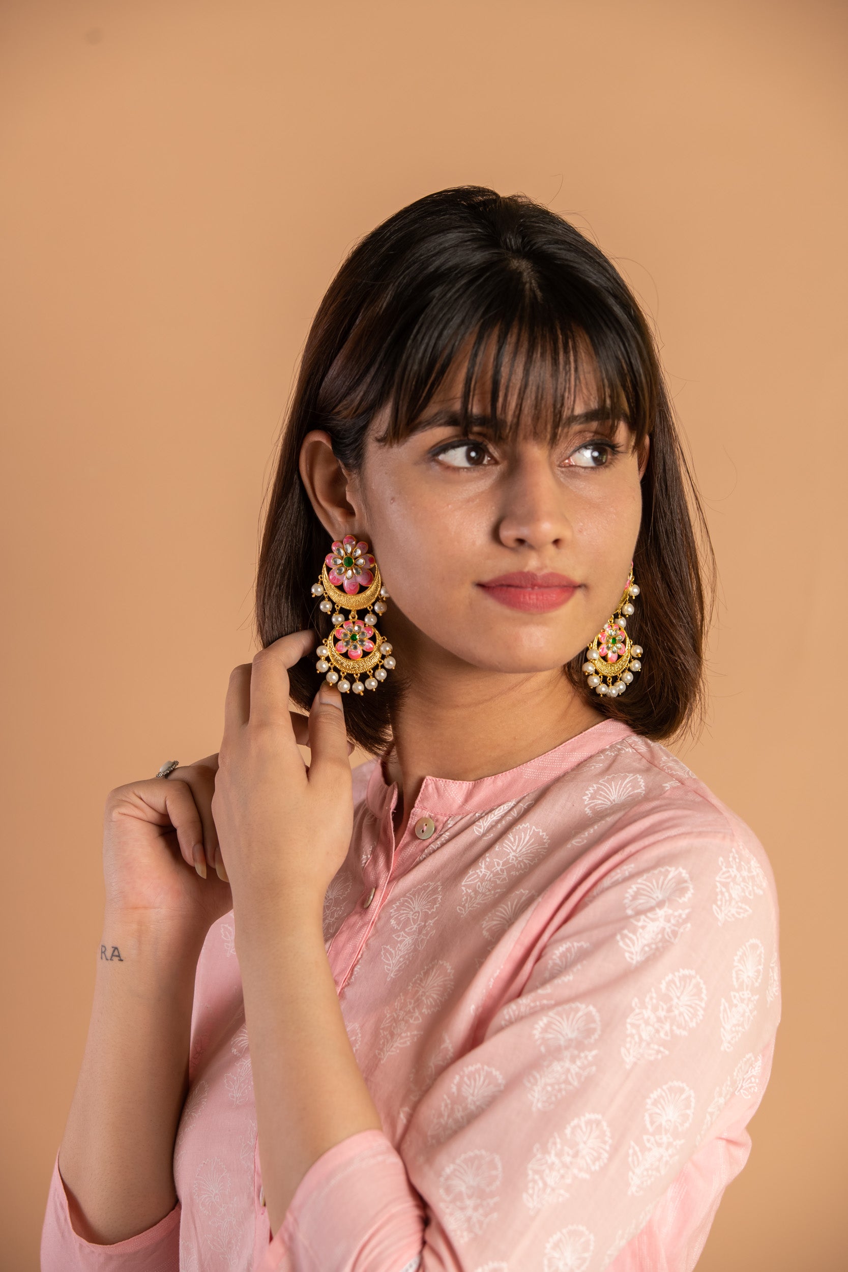 Kurta Set Women Set of 2 Gulabi