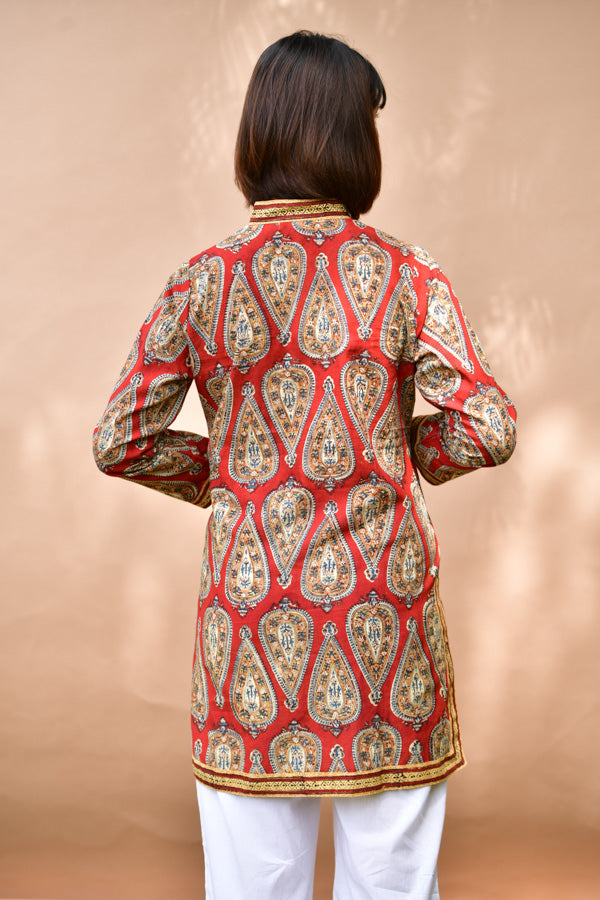 Women Bagru Short Kurti