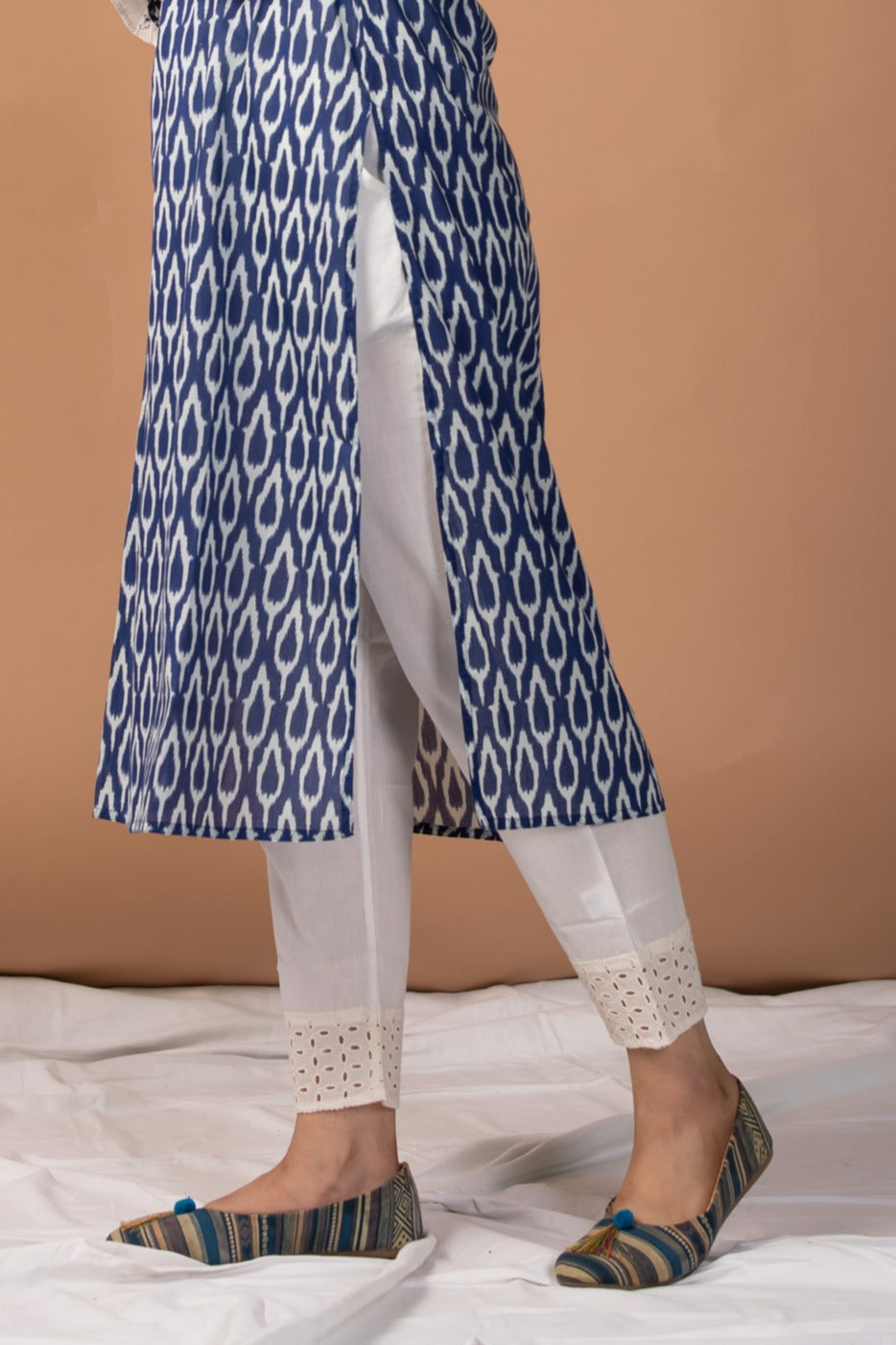 Pant Regular Women Eyelet White