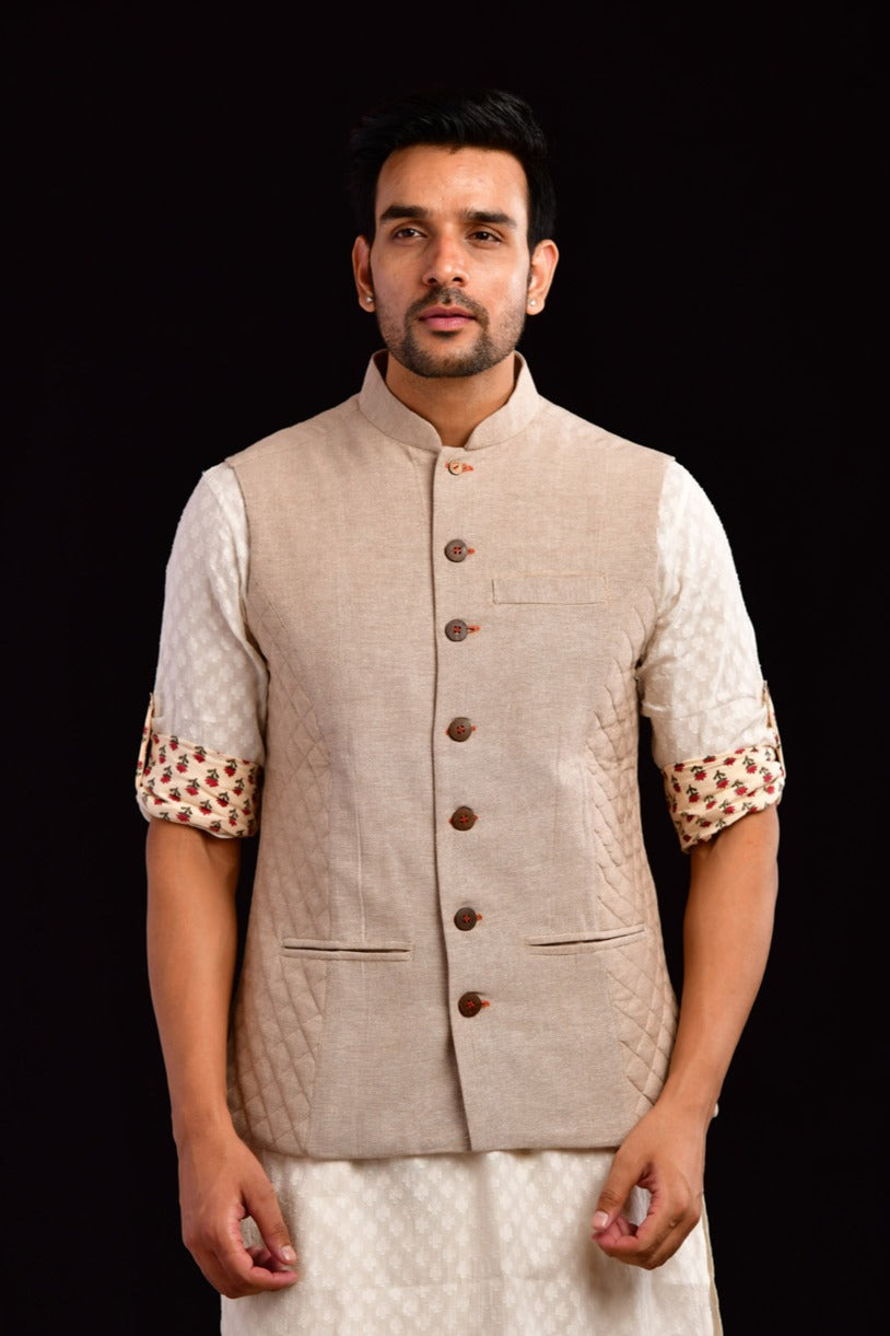 Jacket Mens Nehru Chambray