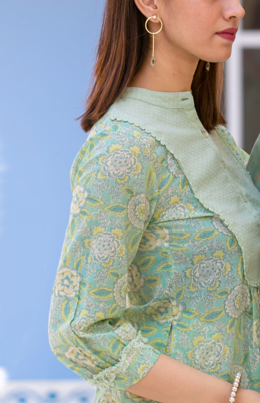 Mint Dobby Dress