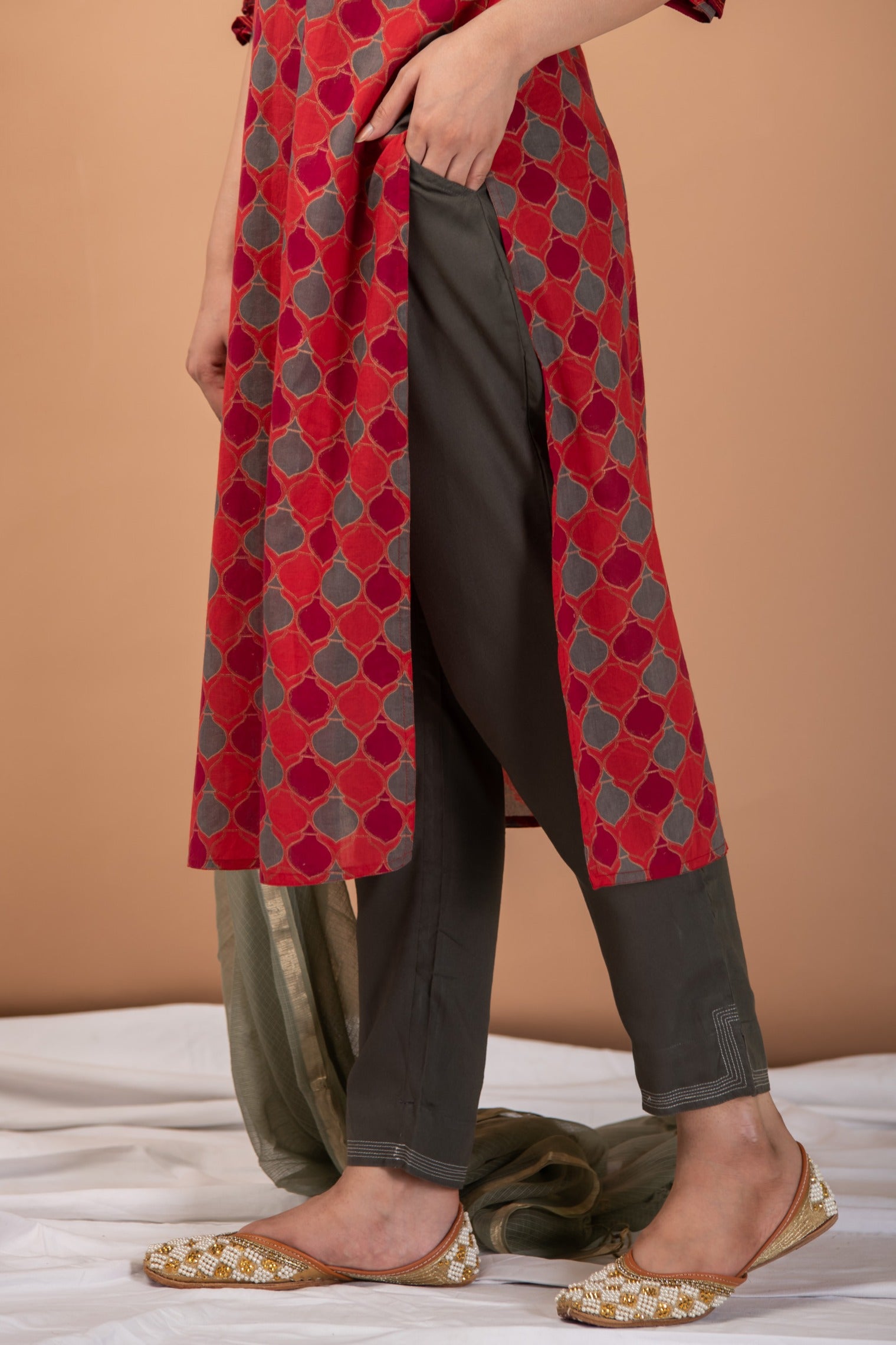 Olive Green Regular Fit Pants