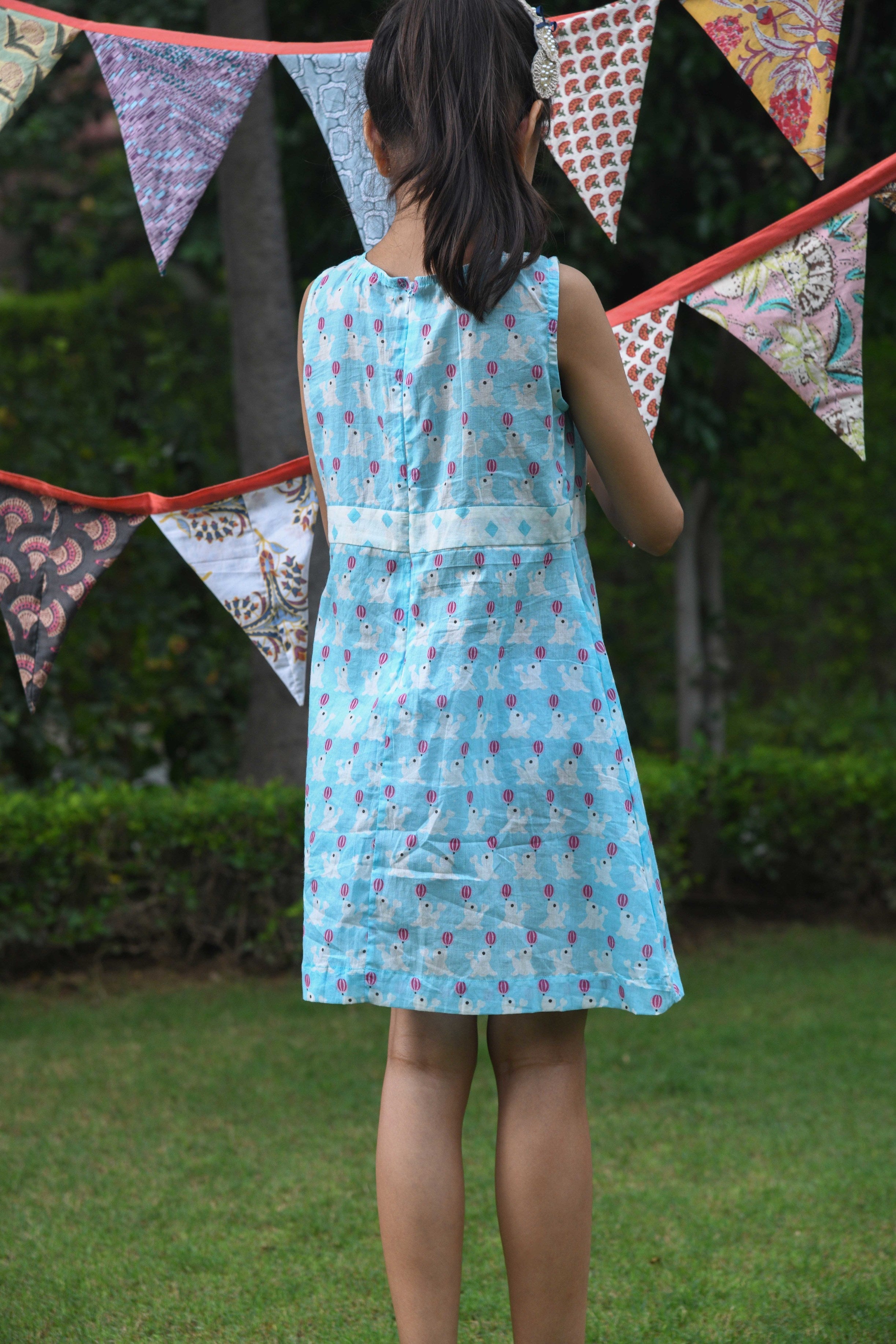 Frock Girl Dolphin Blue