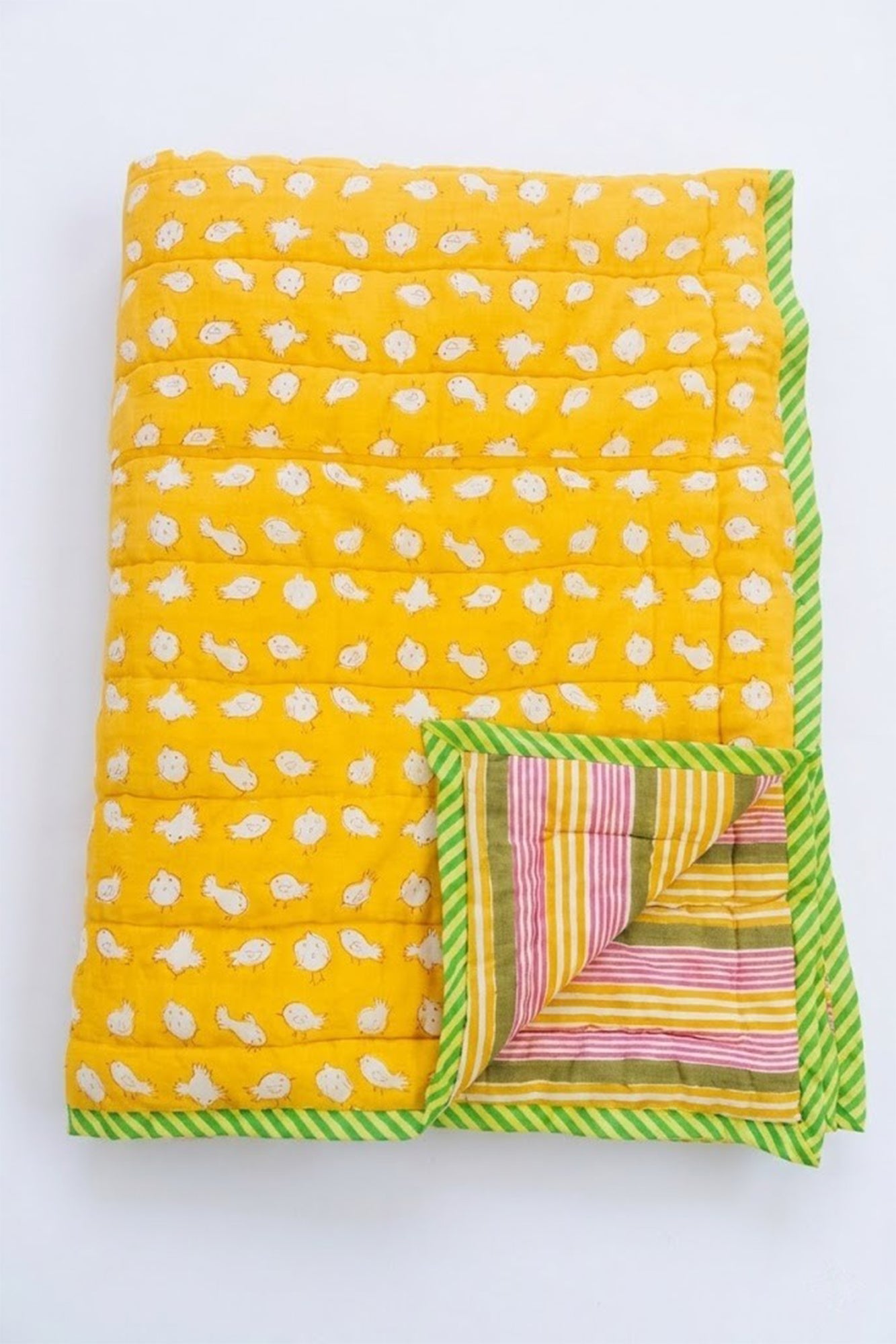 Yellow Chirpy Kids Quilt Pair of 2