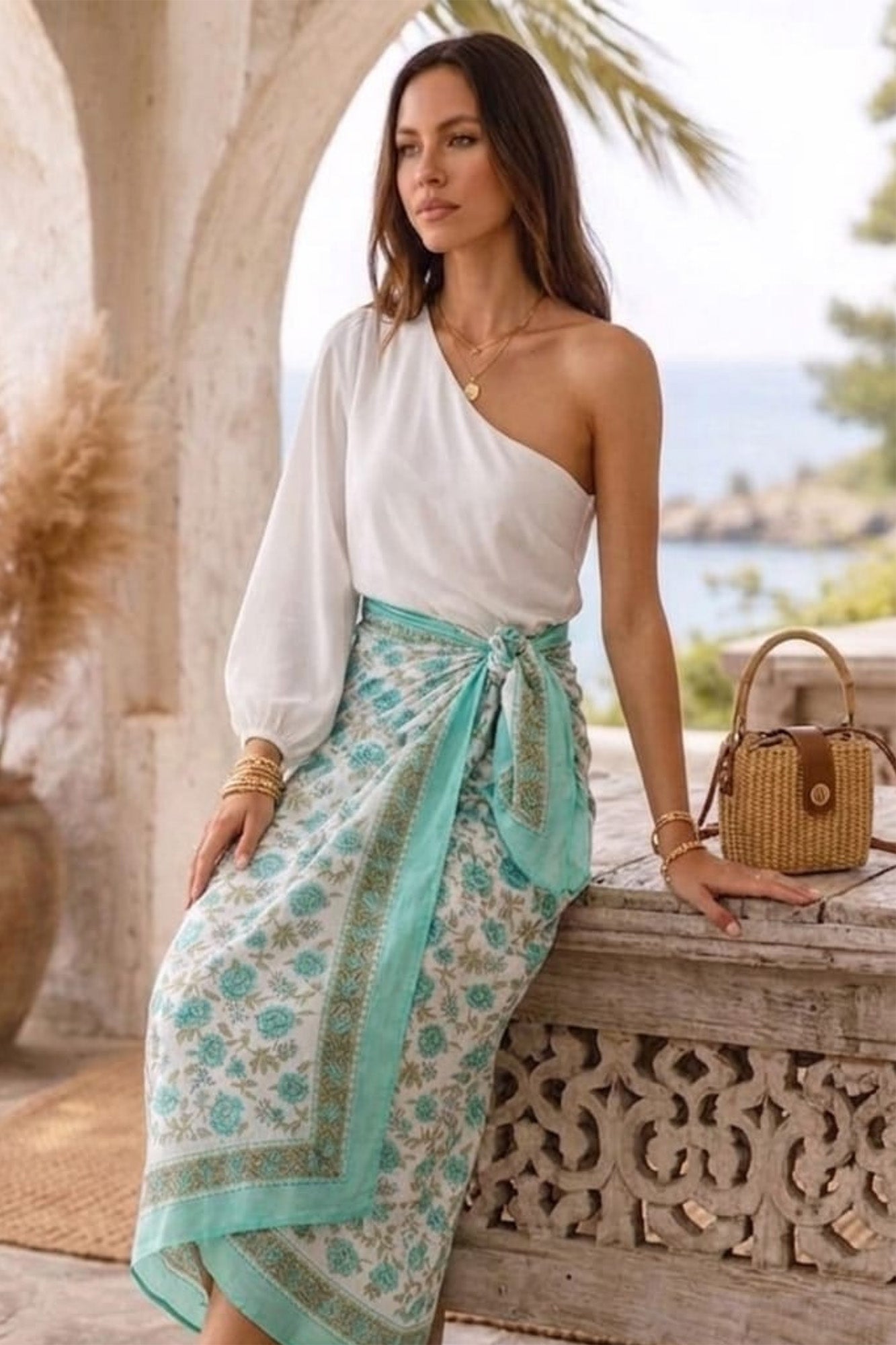 Ocean Mist Roses Sarong