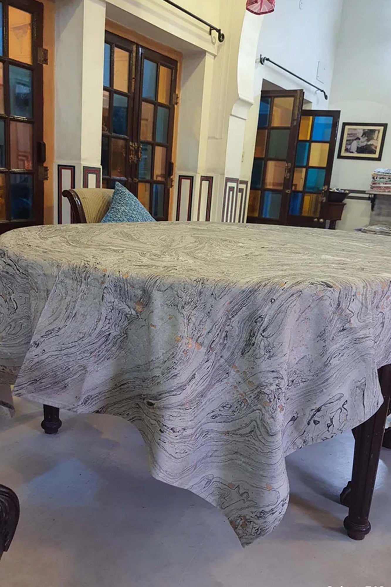 Table Cover Brown Marble