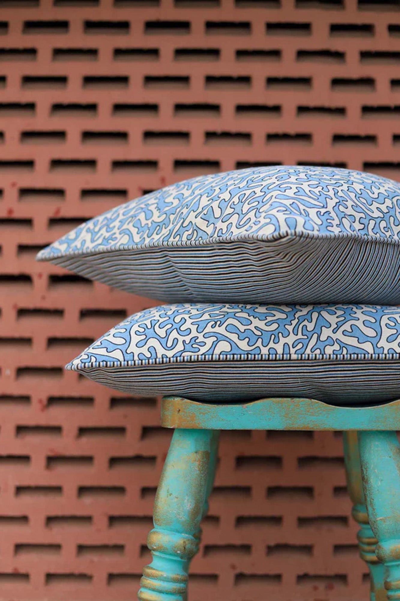 Cushion Cover Blue Stripes