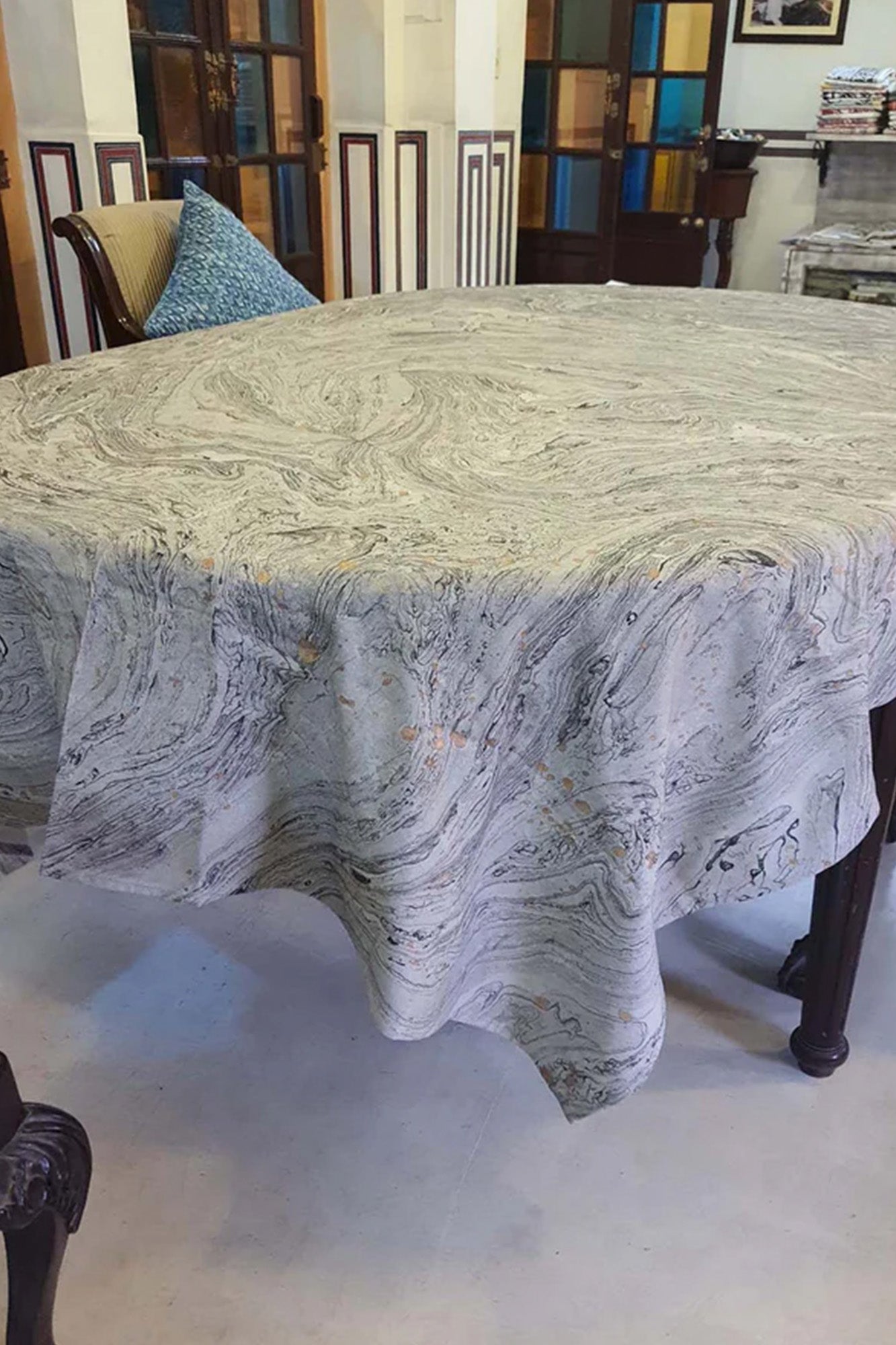 Table Cover Brown Marble