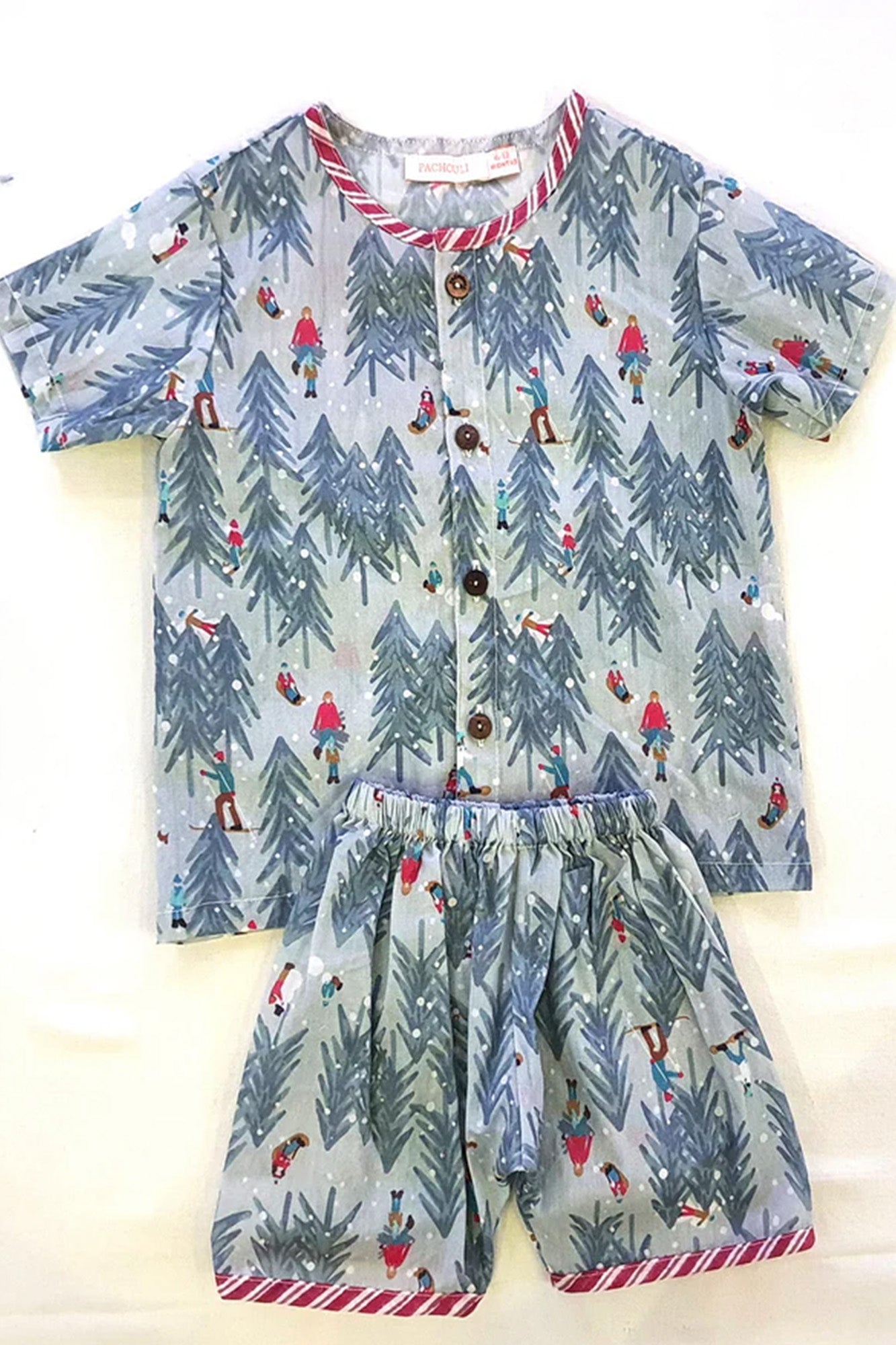 Top Front Open With Shorts Infant Christmas Tree
