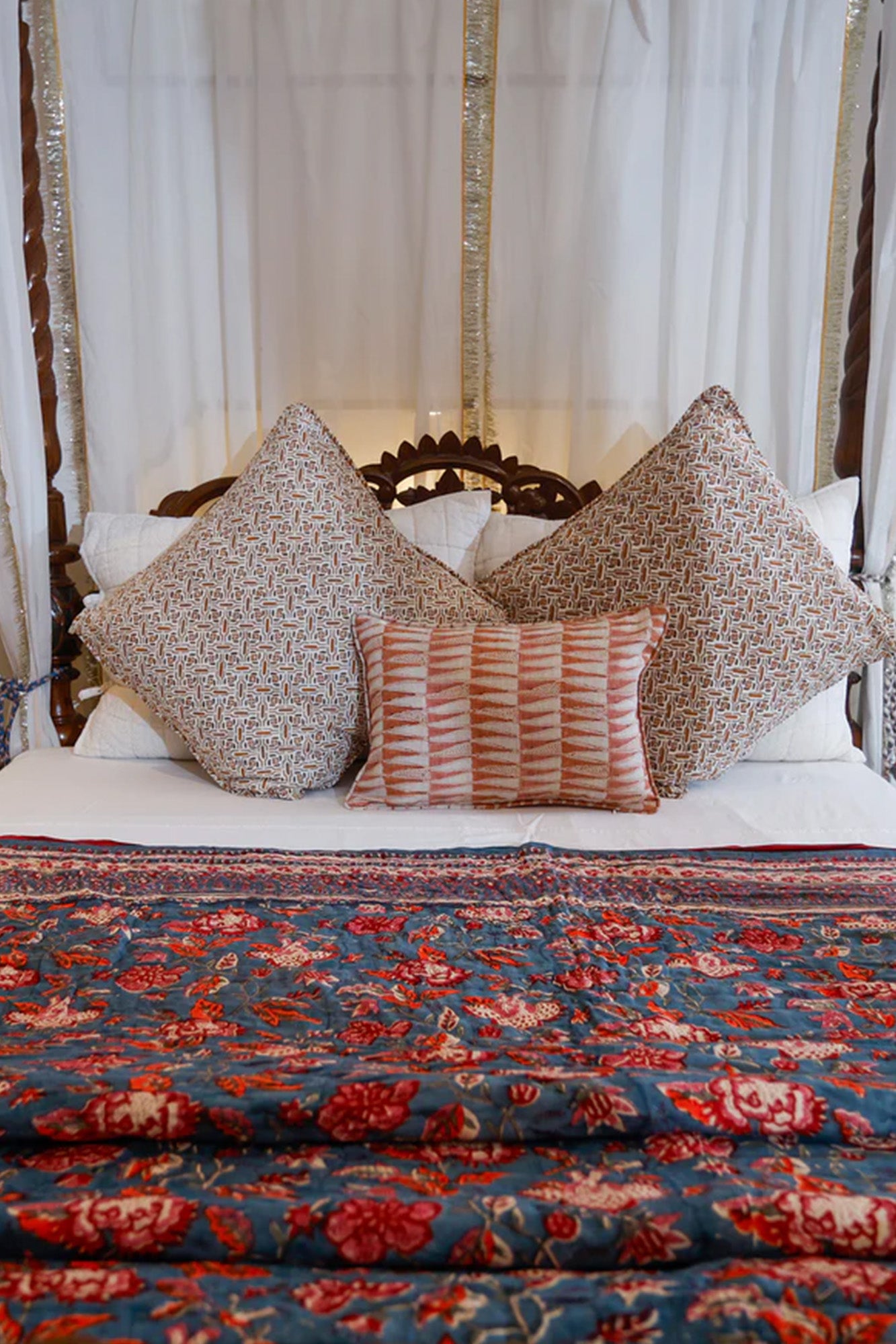 Quilt Kalamkari Blue
