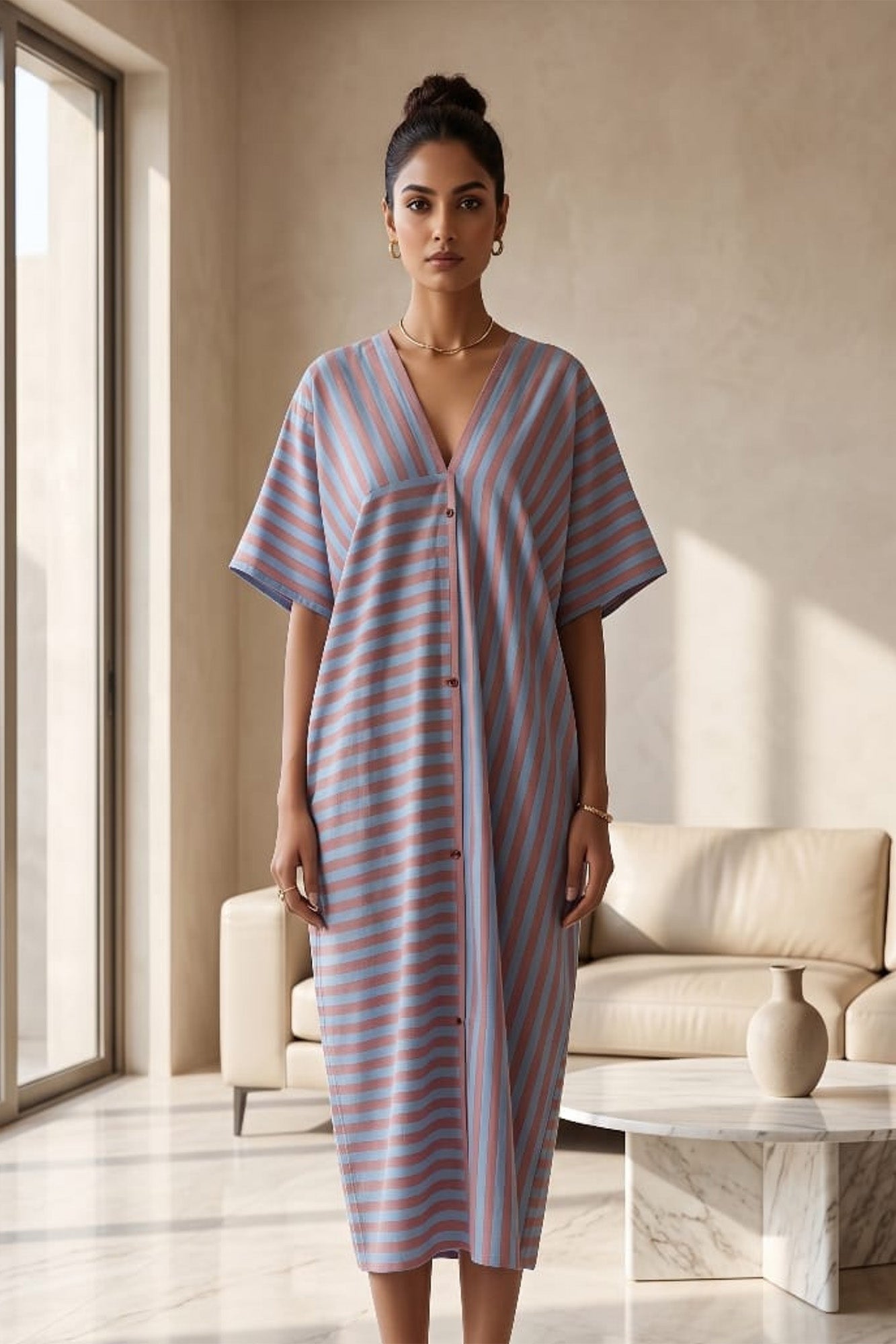 Magic Stripes Kaftaan Dress