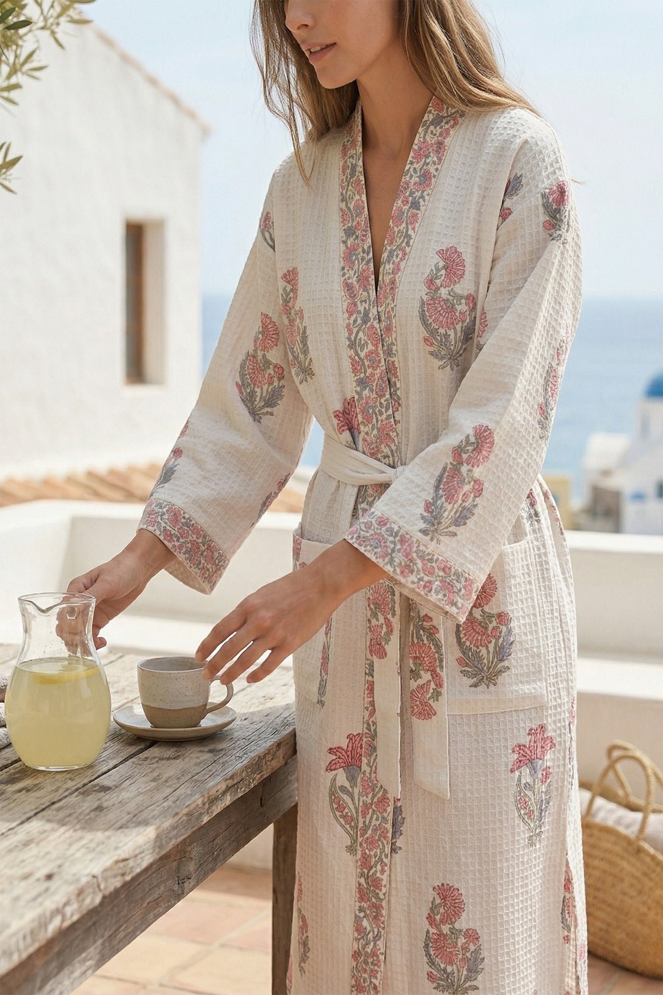 Mughal Regalia Waffle Bathrobe