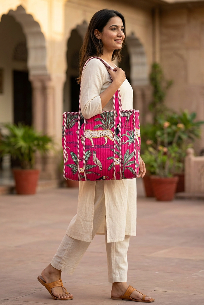 Pink Safari Tote Bag
