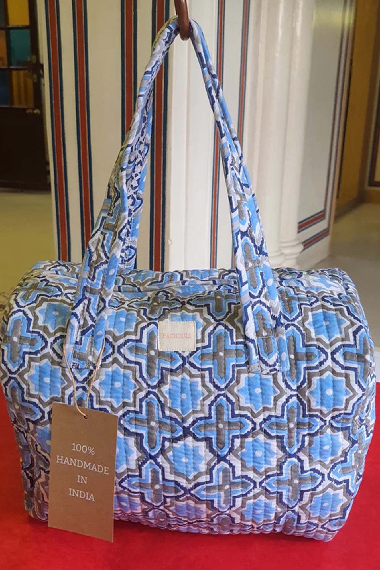 Bag Duffle Blue Abstract