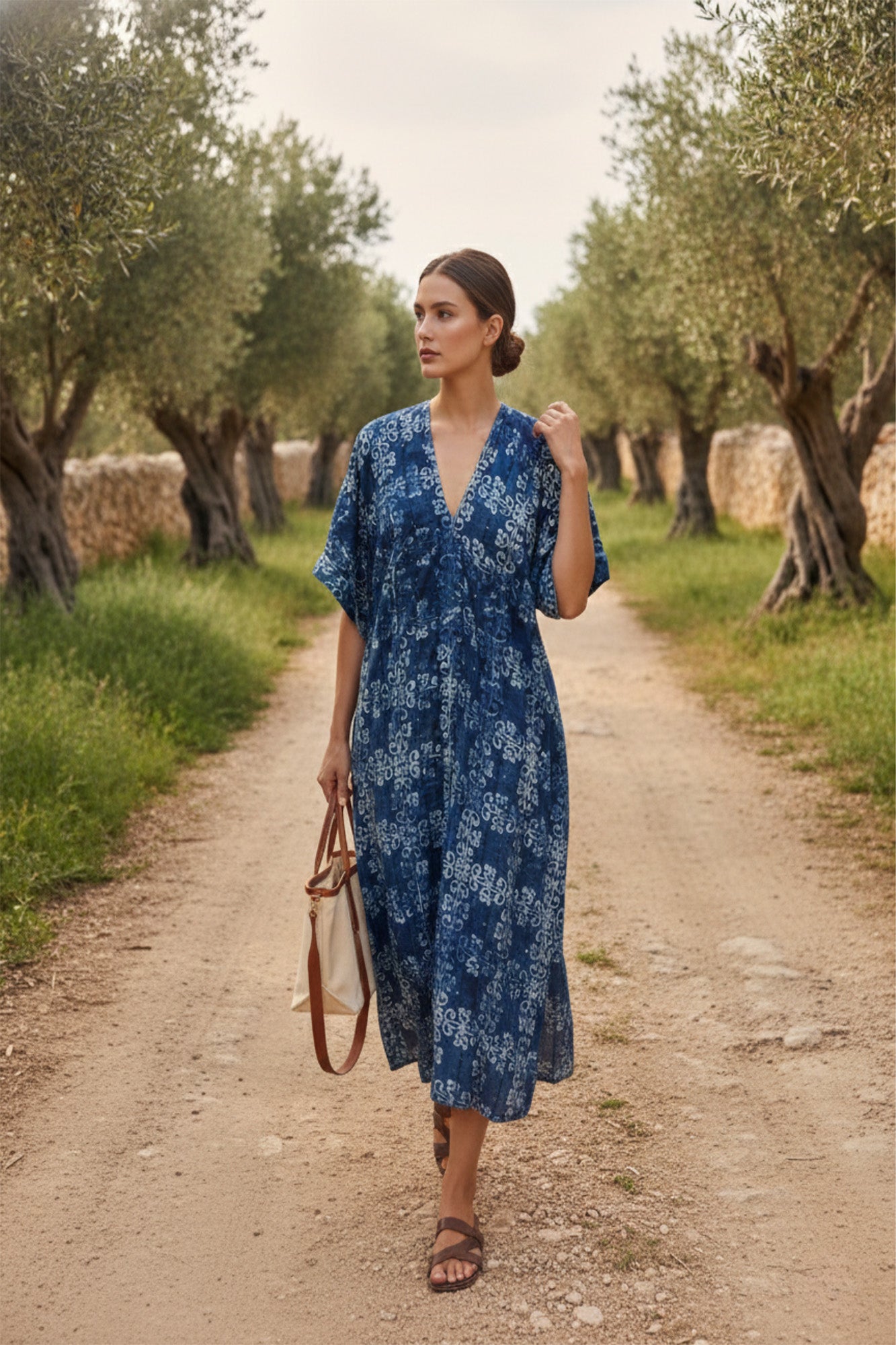 Indigo Twilight Kaftaan Dress