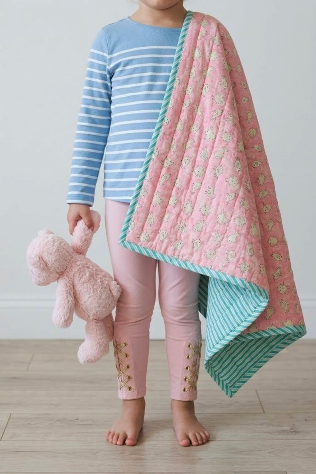Chirpy Pink Baby Quilt