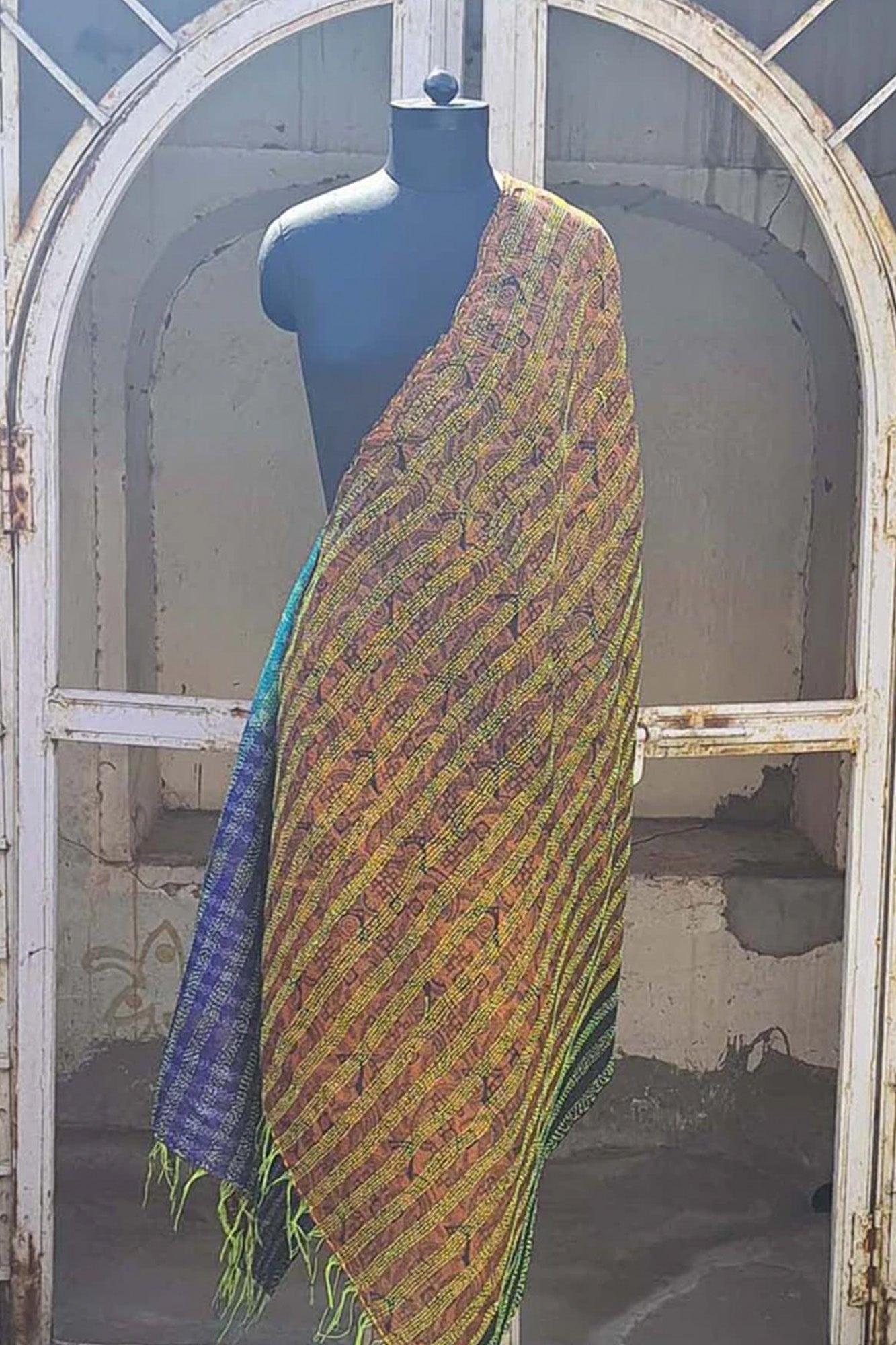 Women Dupatta Katha Silk