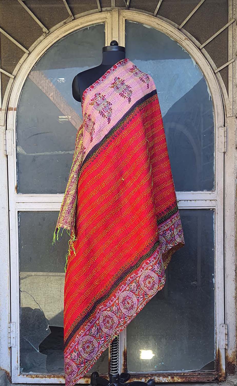 Women Dupatta Katha Silk