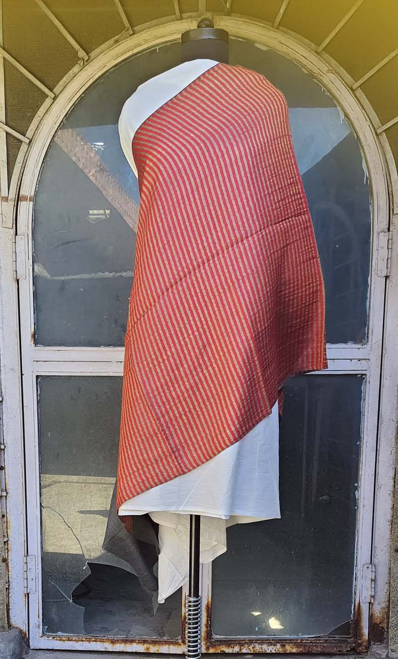 Women Pashmina Stole Striped Pink