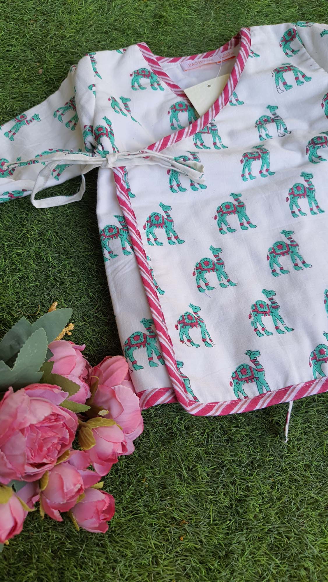 Infants Winter Top With Pajama Infants Green Camel
