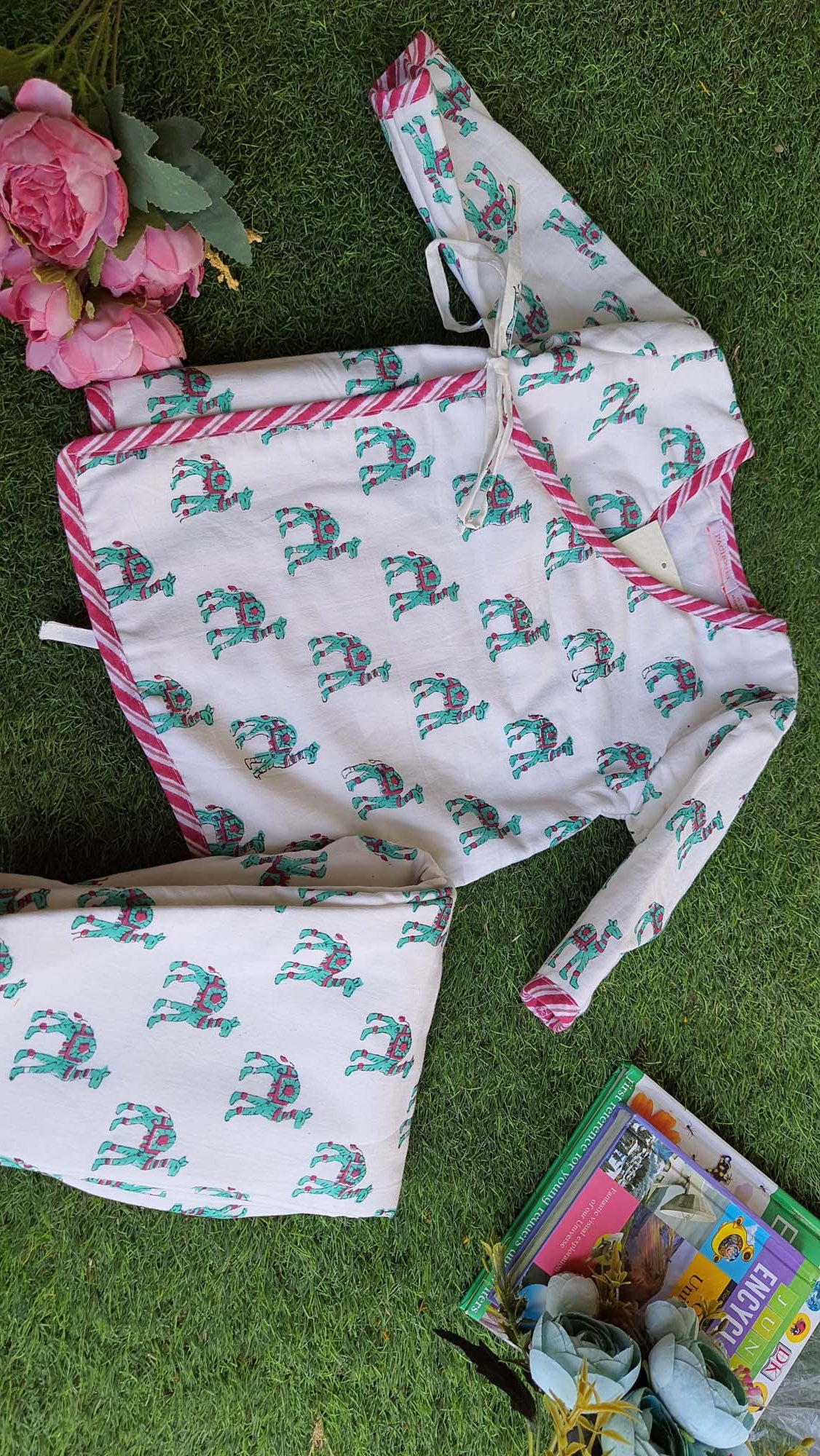 Top With Pajama Infants Green Camel