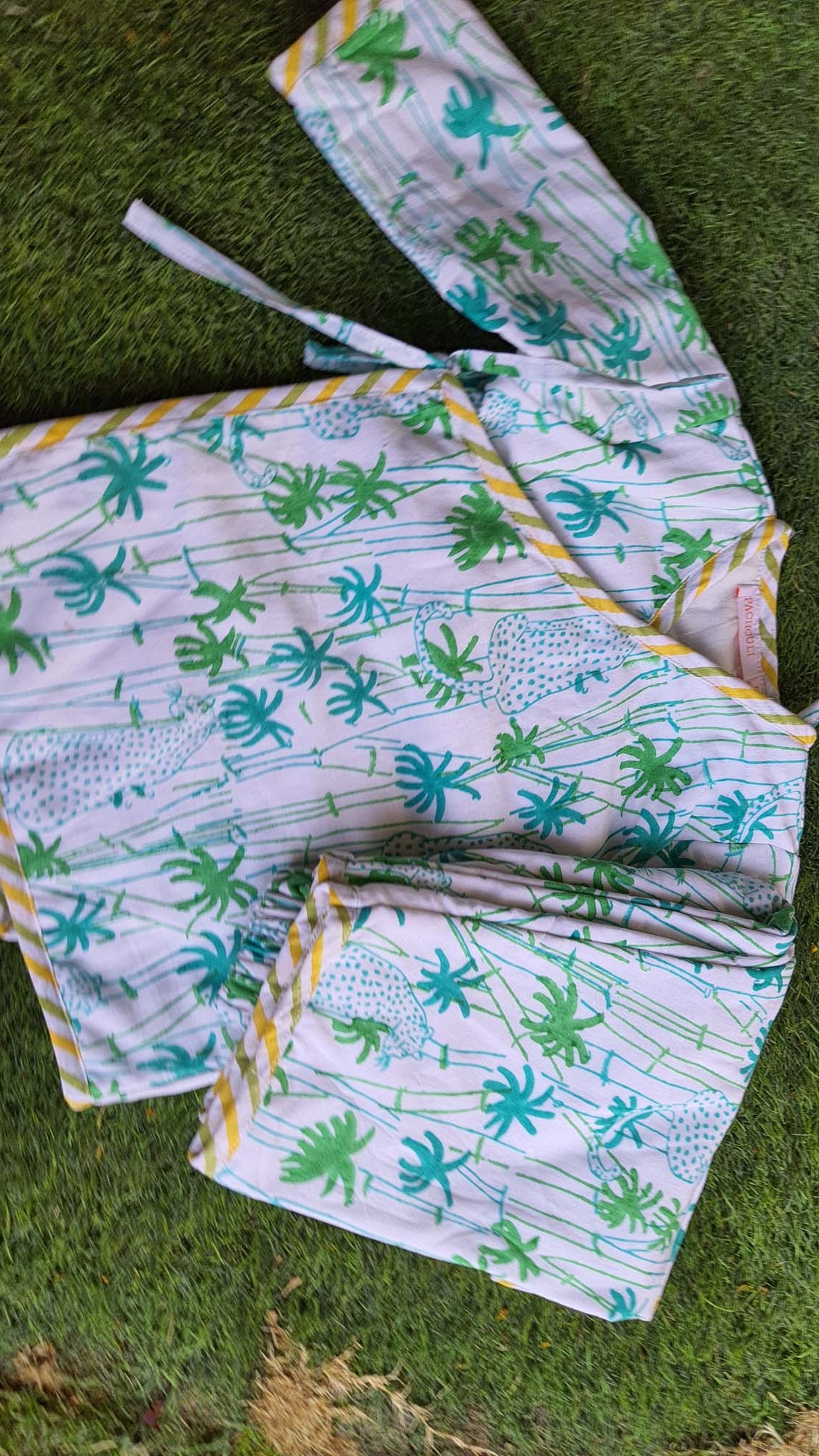 Top With Pajama Plam Tree Green