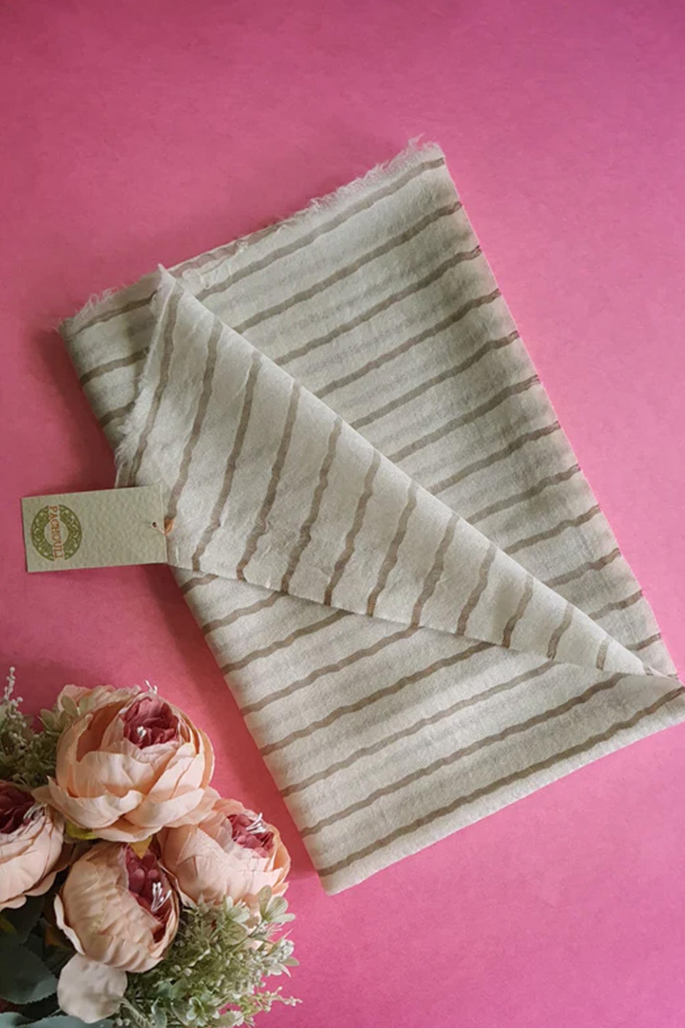 Women Pashmina Striped Beize