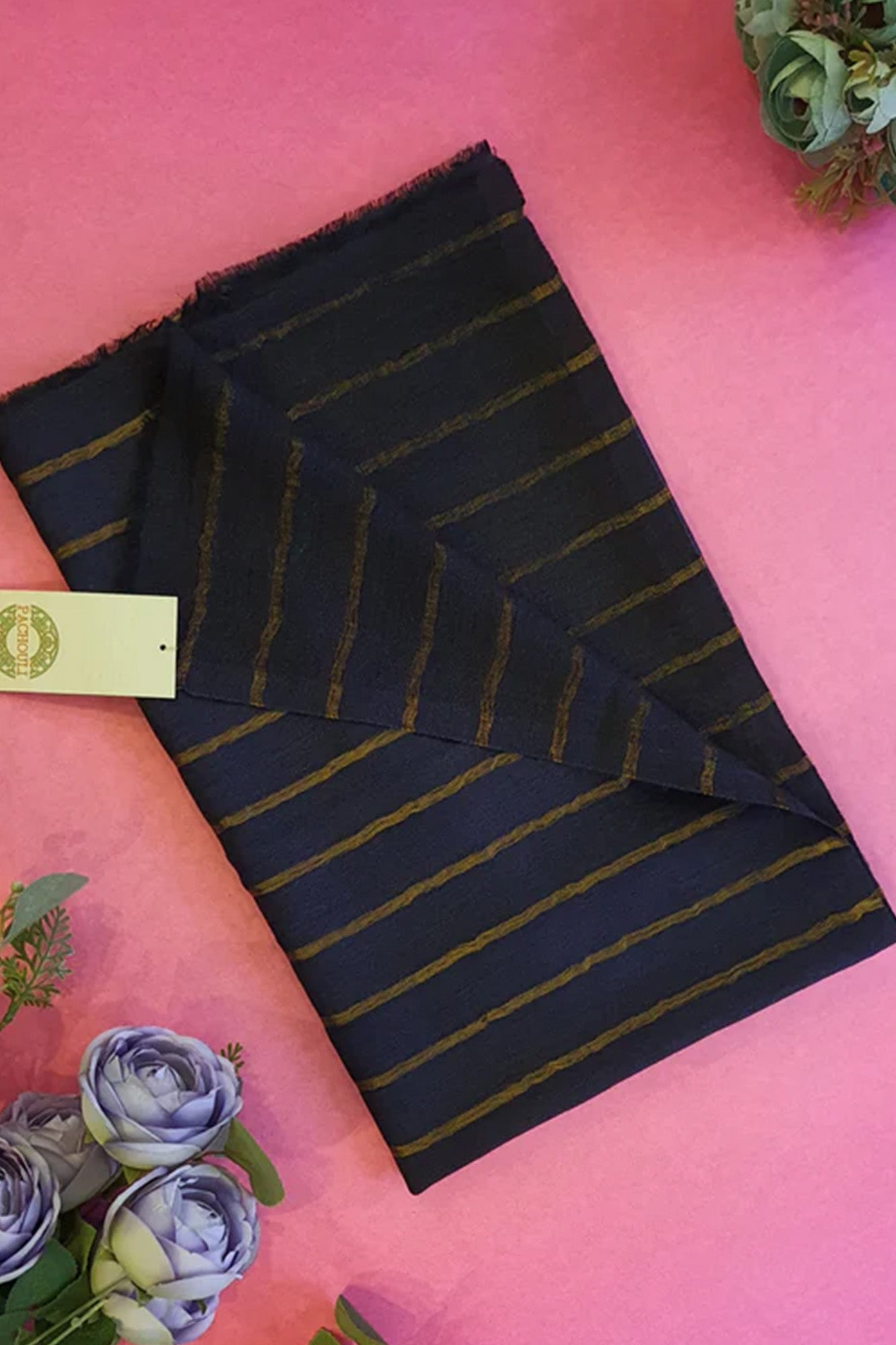 Women Pashmina Striped Blue
