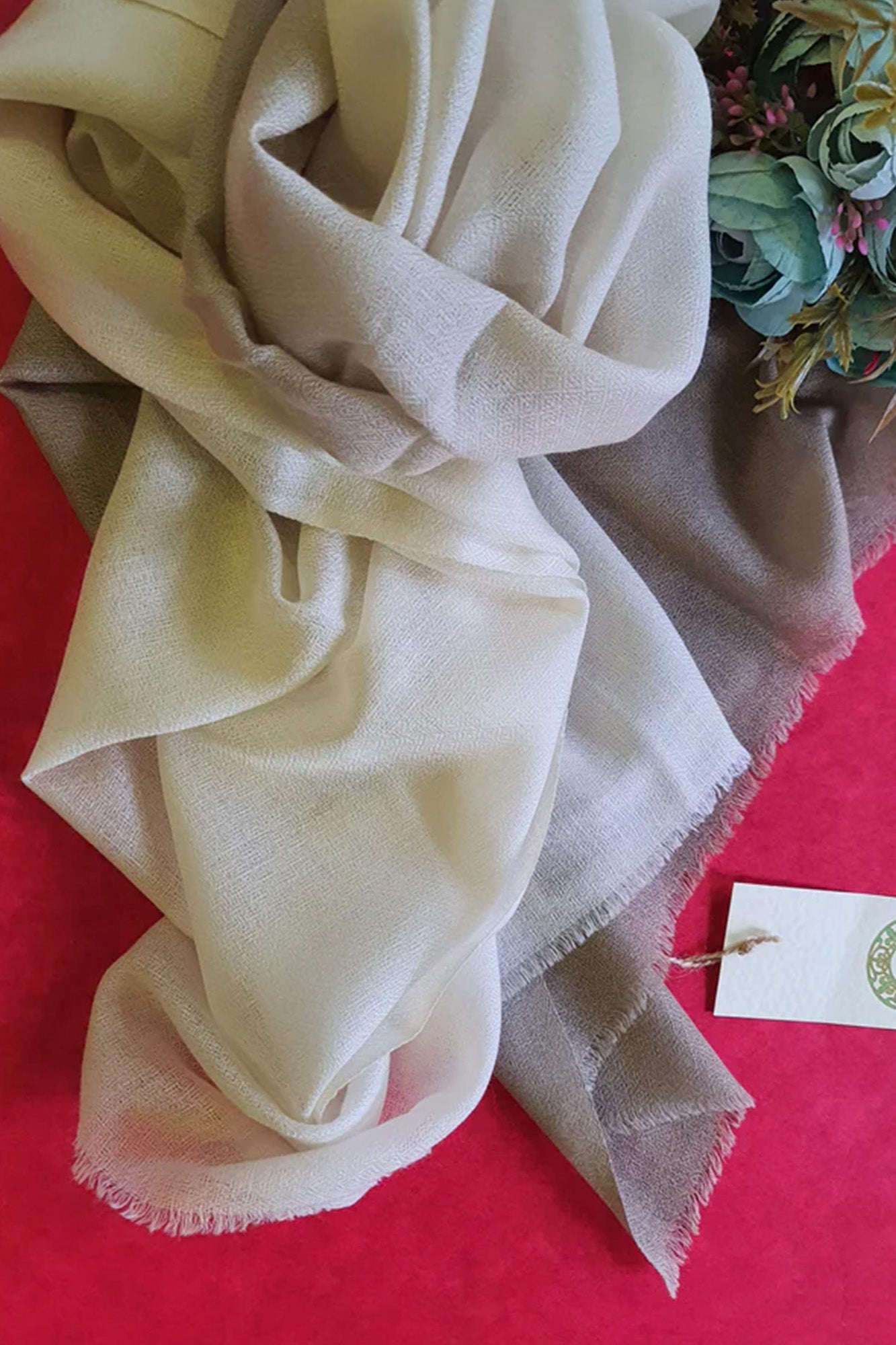 Pashmina Shaded Grey & Off White