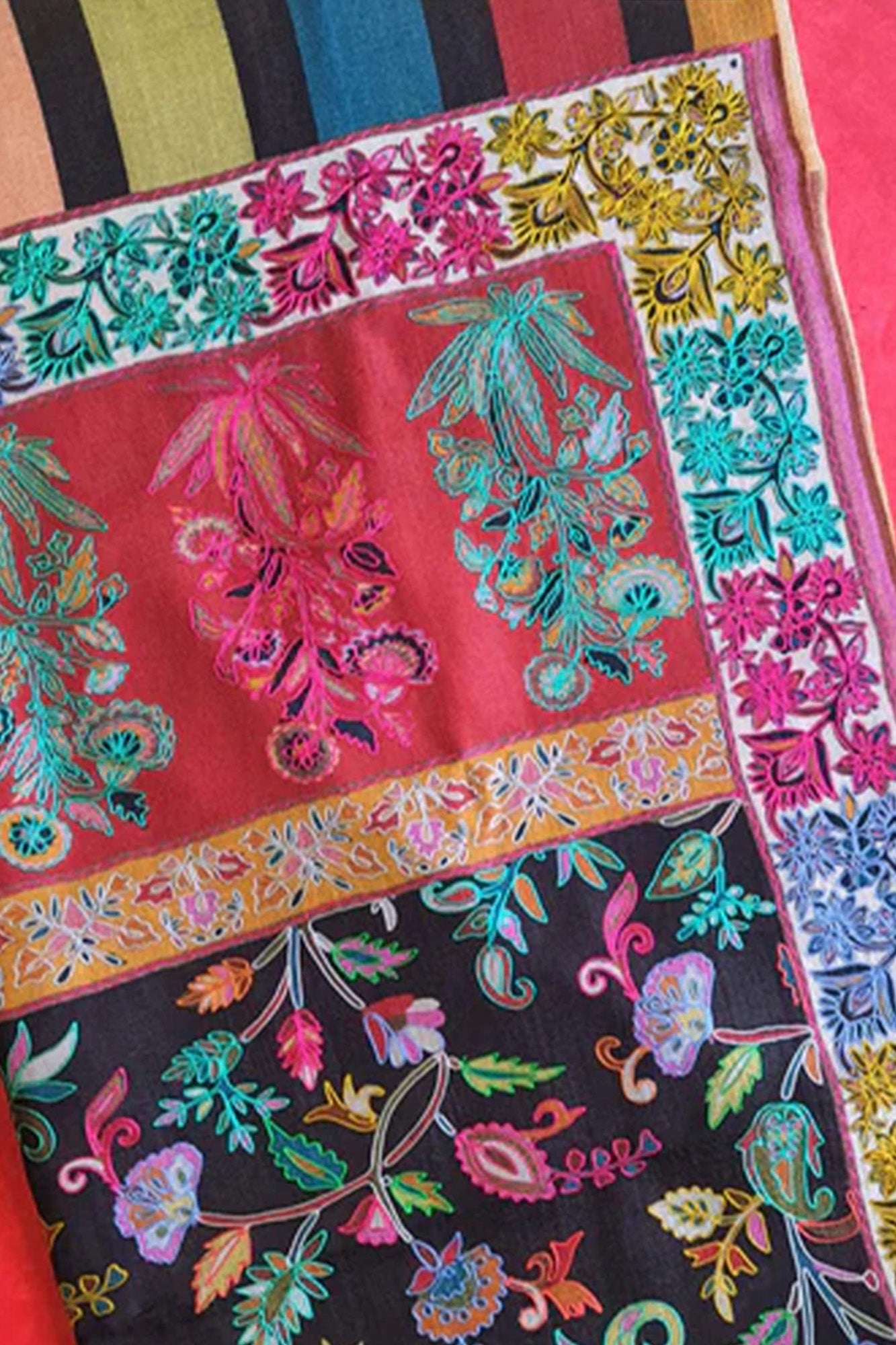 Pashmina Shawl Multi Embroidered