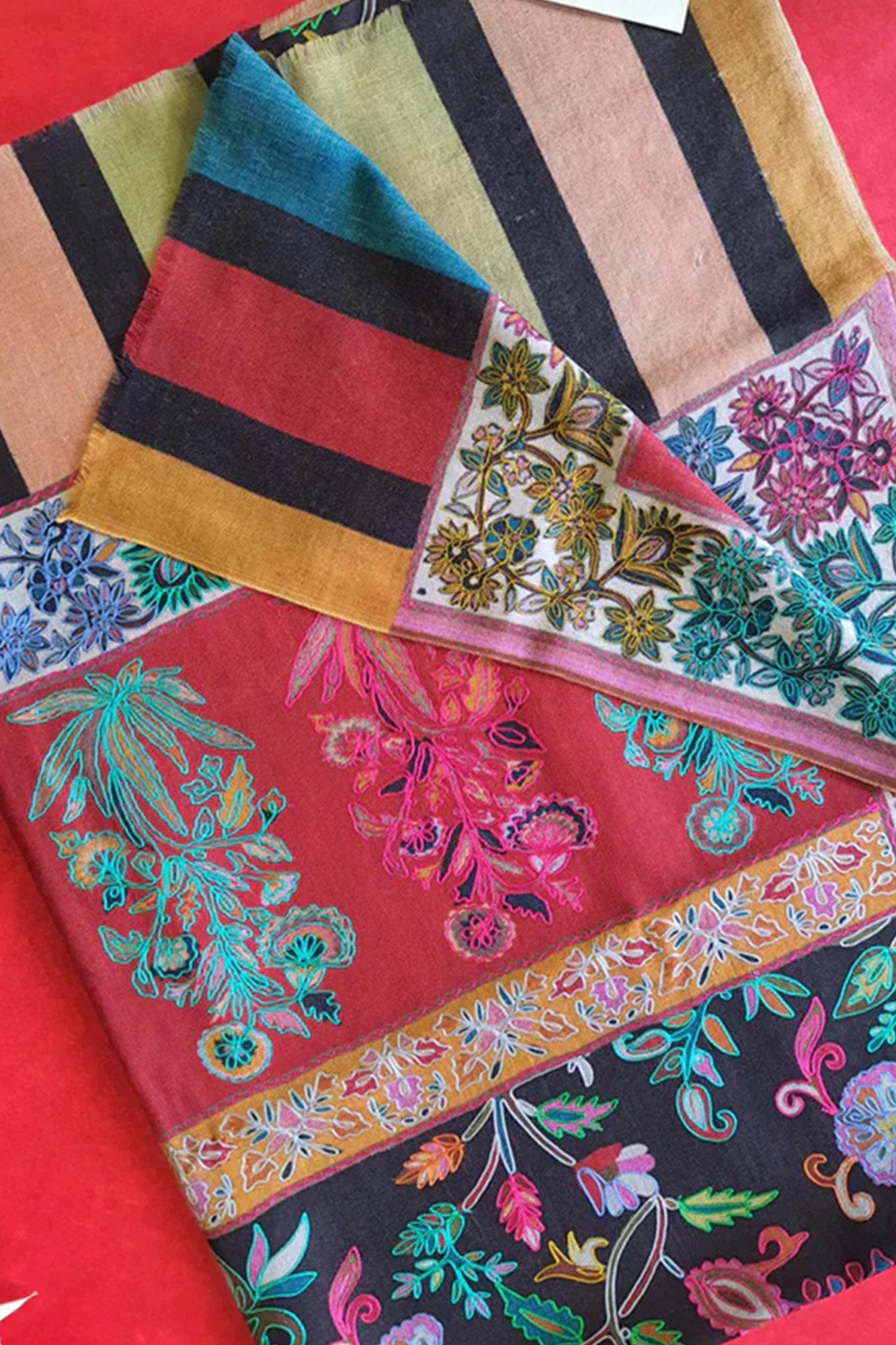 Pashmina Shawl Multi Embroidered