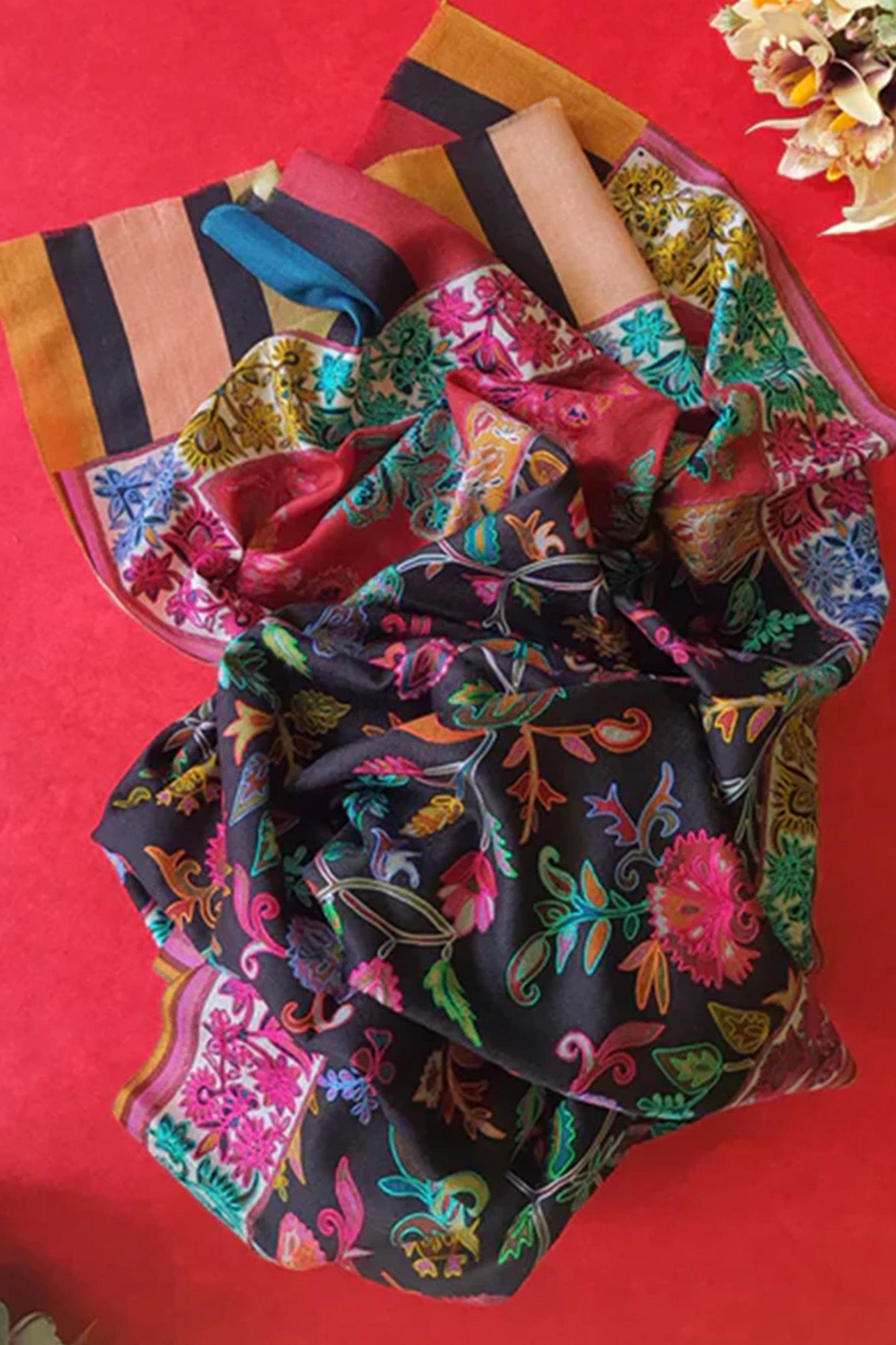Pashmina Shawl Multi Embroidered