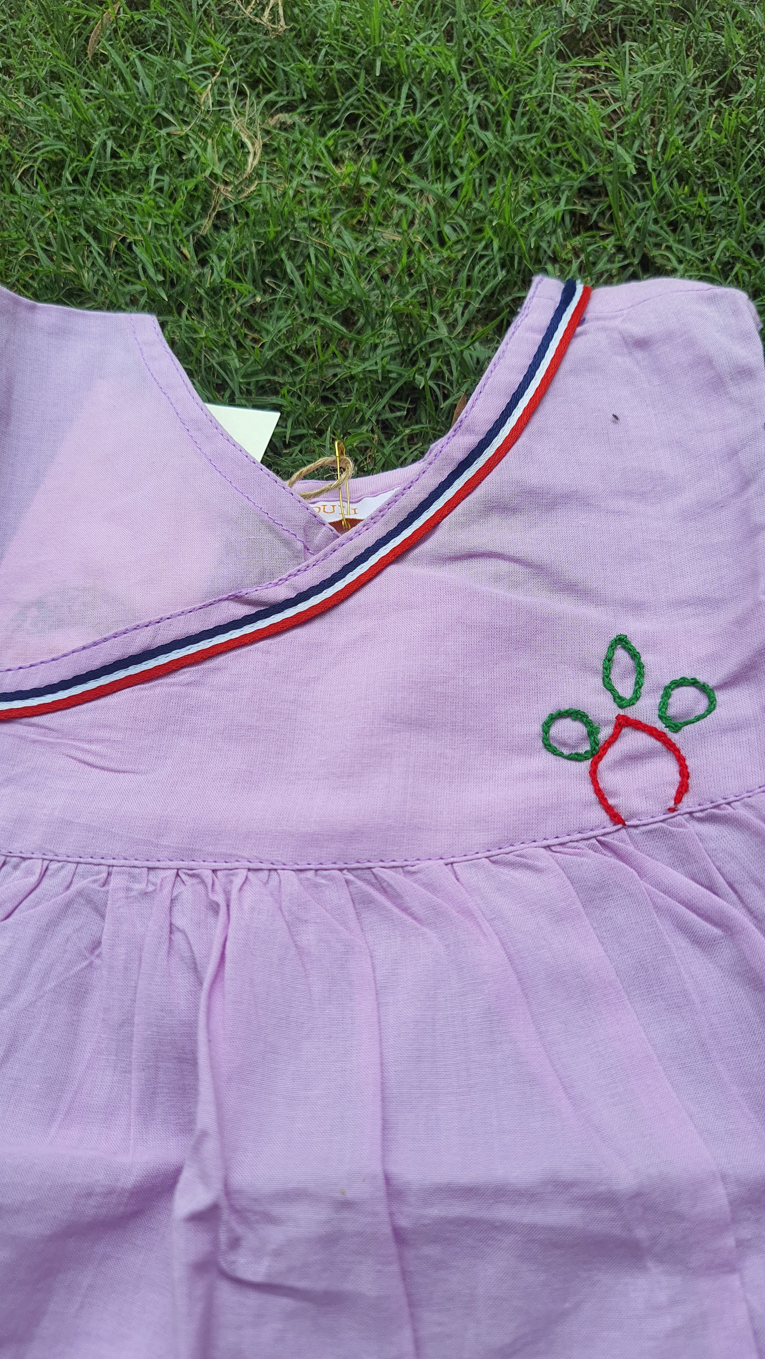 Infant Girl Frock Embroidered Purple