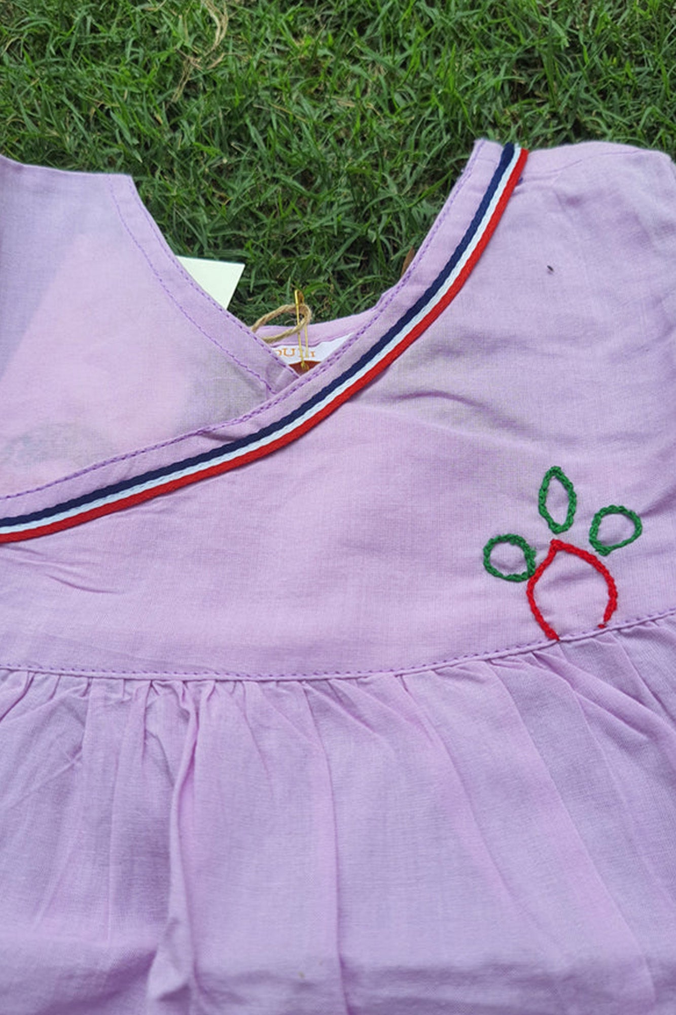 Infant Girl Frock Embroidered Purple