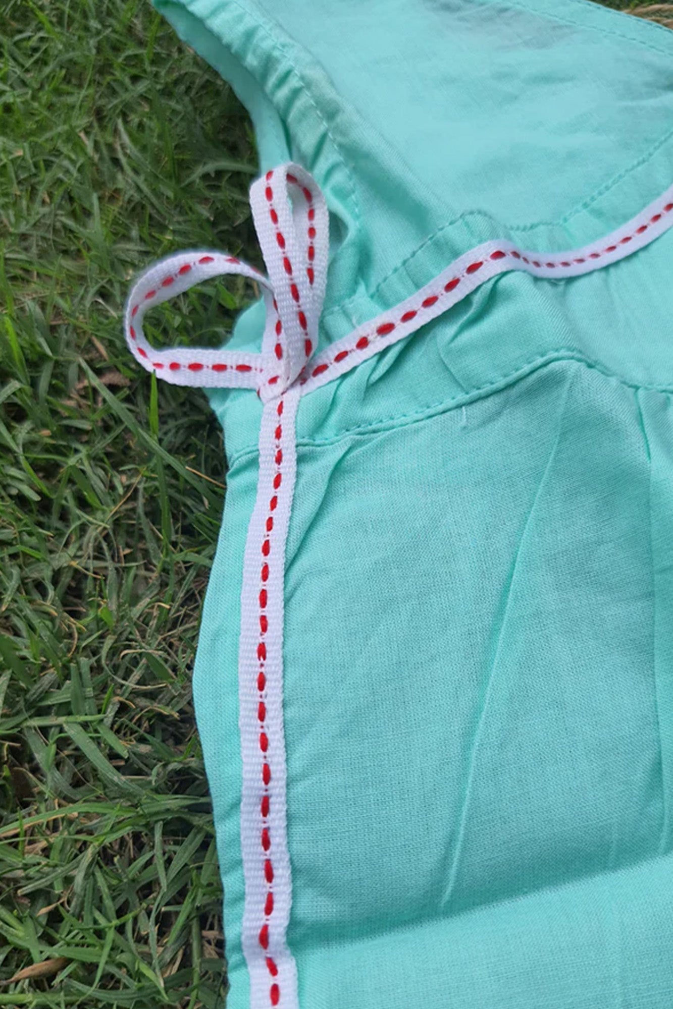 Infant Girl Frock Embroidered Aqua