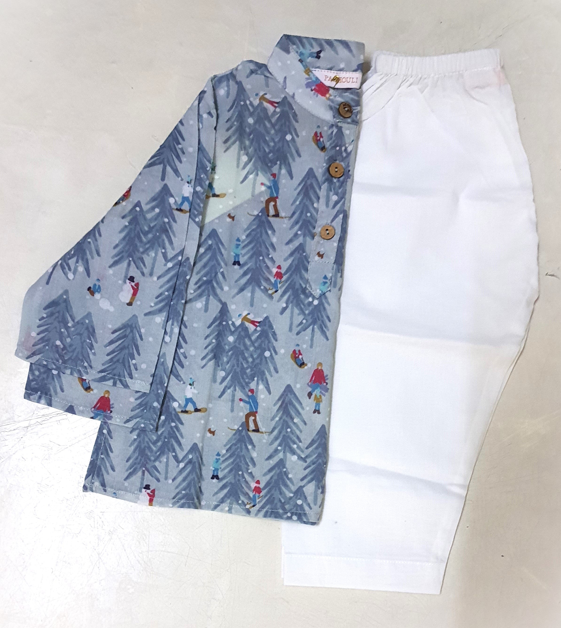 Christmas Tree Kurta & Pajama Set
