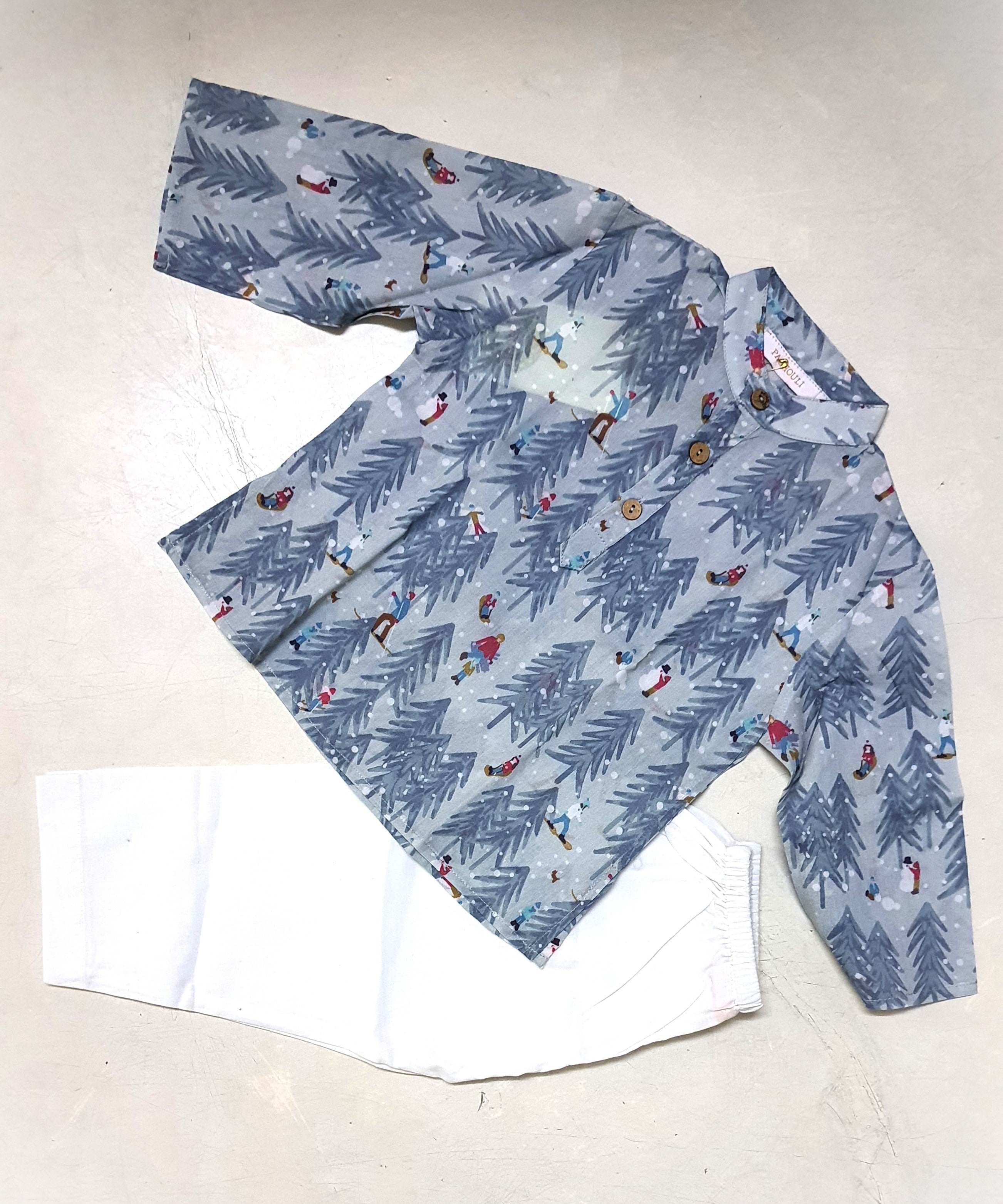 Kurta Pajama Set Infant Boy Christmas Tree