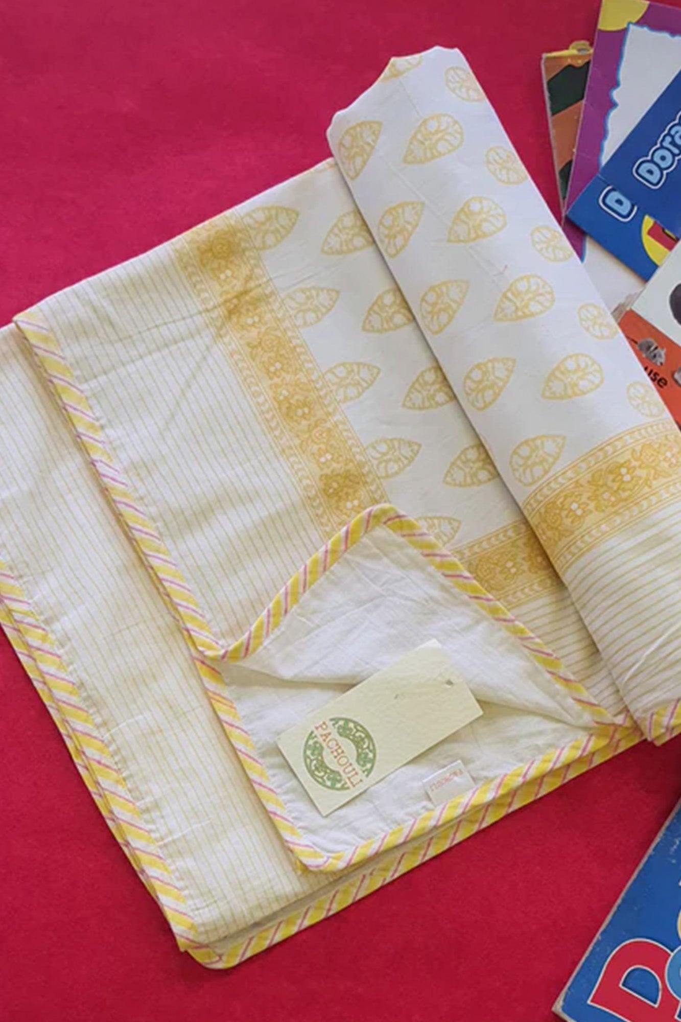 Baby Dohar - Block Buti Yellow