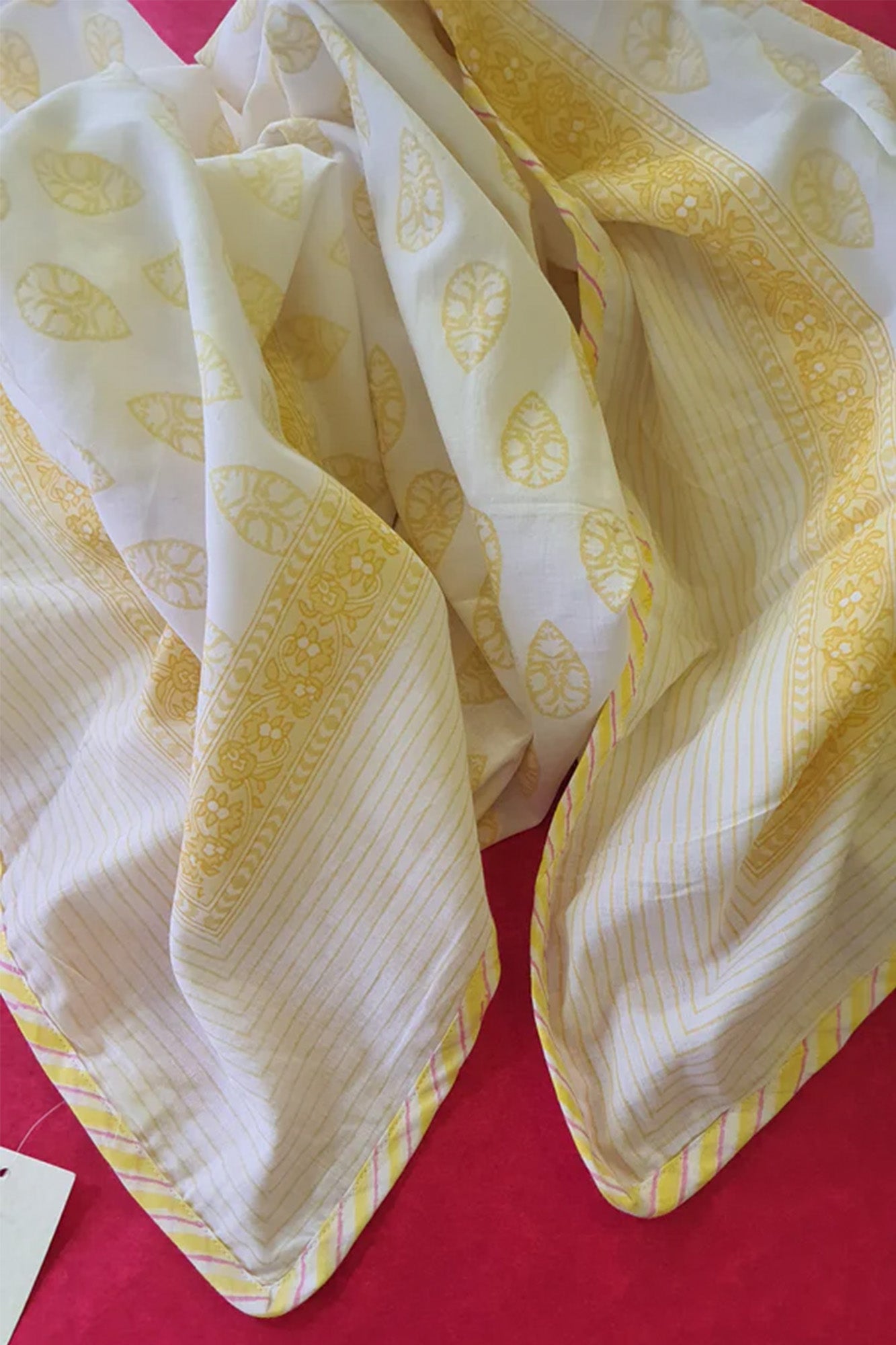 Baby Dohar - Block Buti Yellow